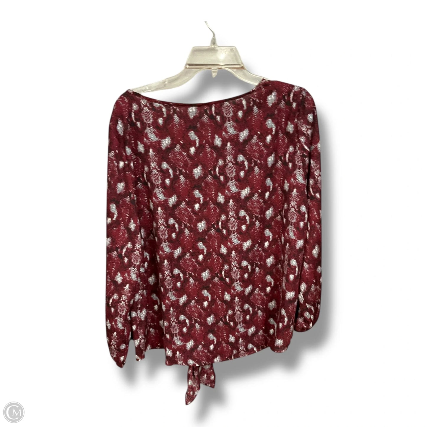 Blouse Long Sleeve By Clothes Mentor In Snakeskin Print, Size: Xl