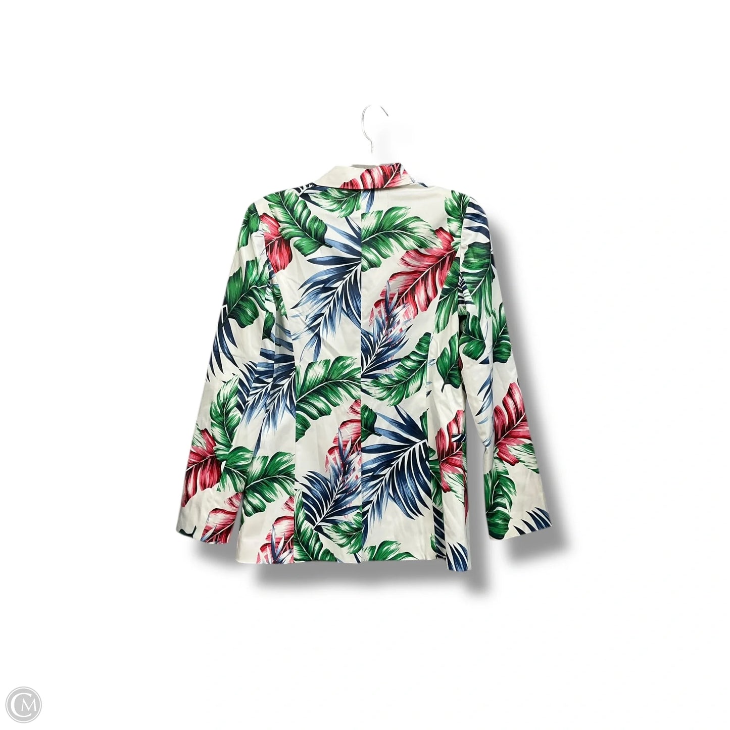 Blazer By Clothes Mentor In Tropical Print, Size: M