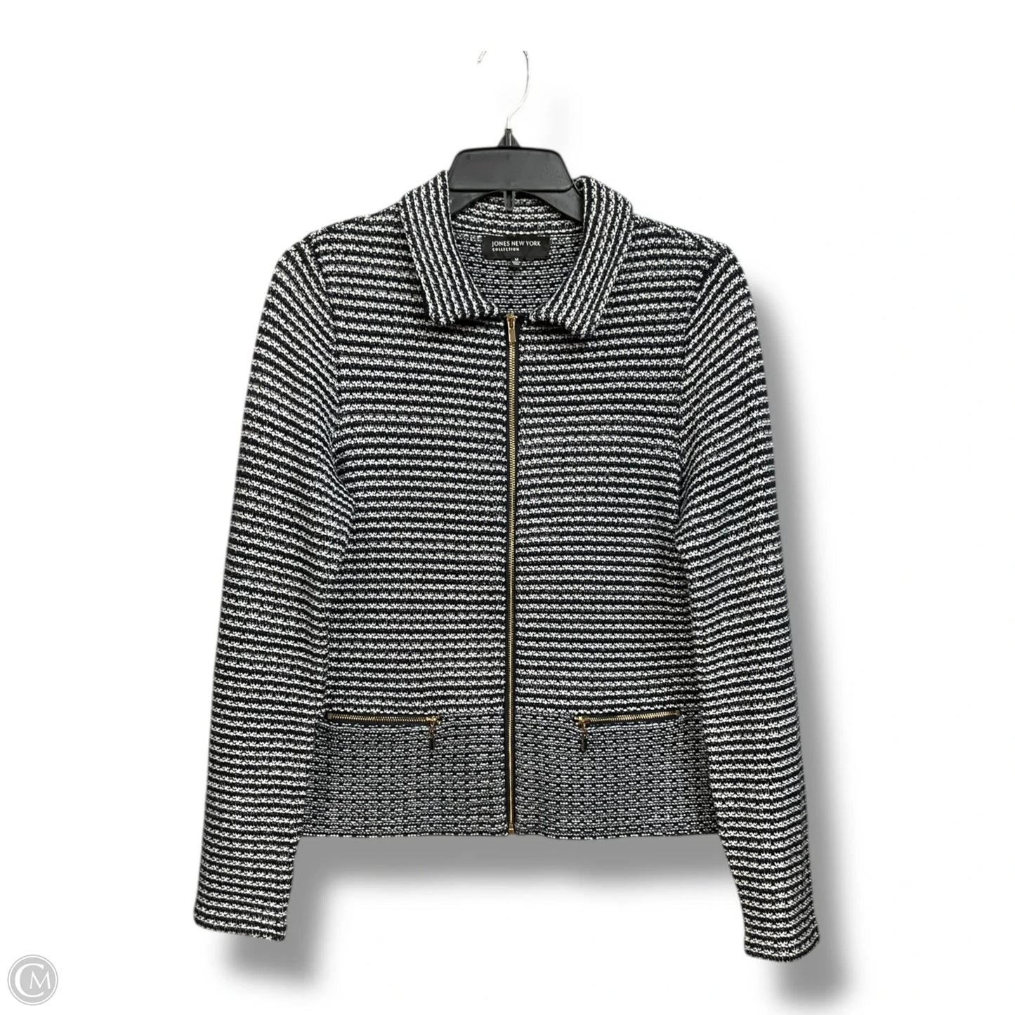 Jacket Other By Jones New York In Striped Pattern, Size: M