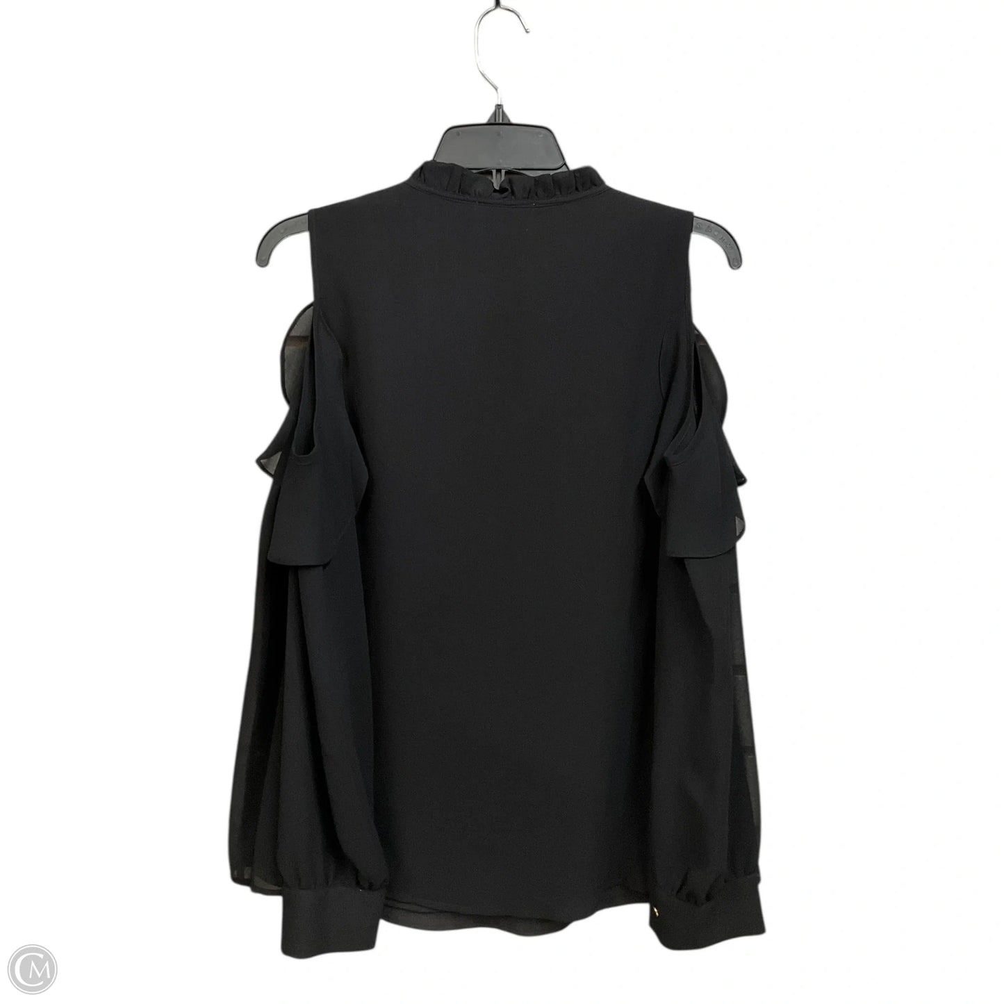 Top Long Sleeve By Calvin Klein In Black, Size: S