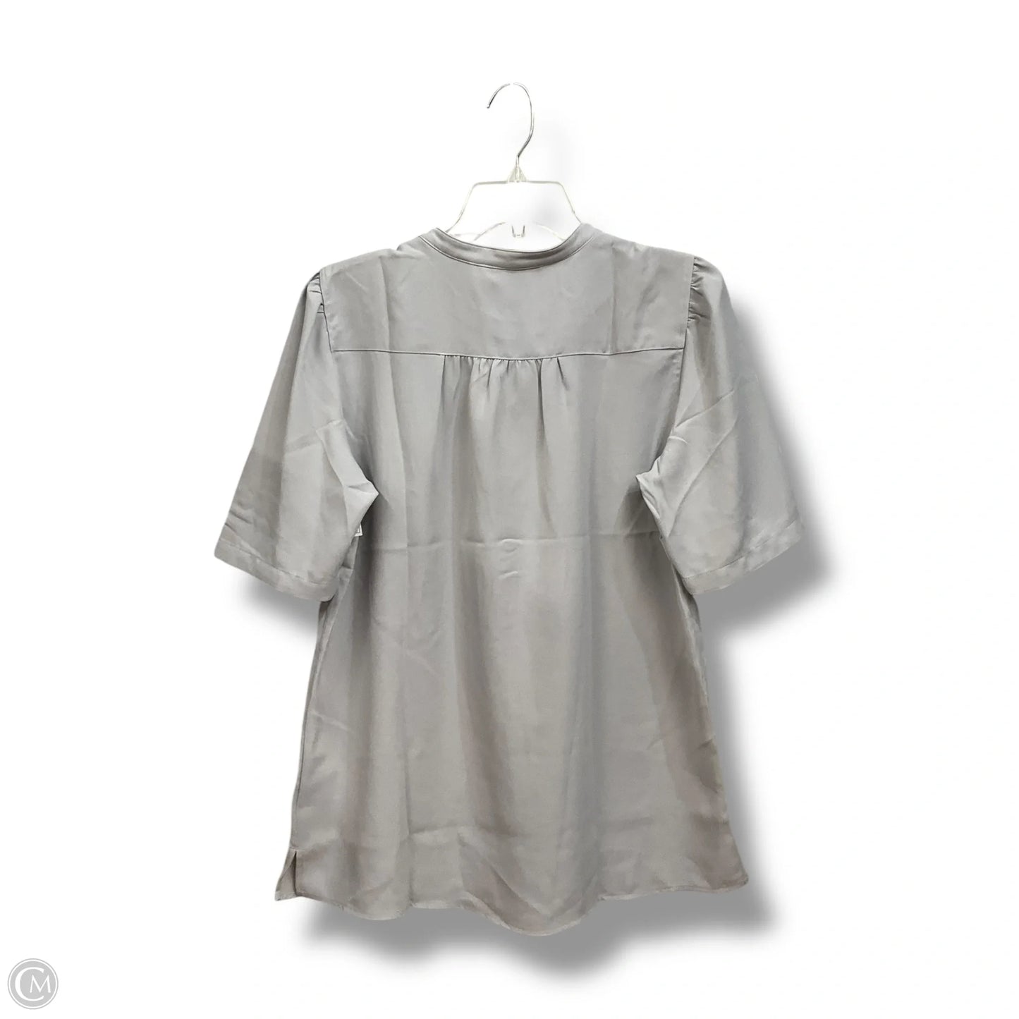 Top Short Sleeve By Lands End In Grey, Size: L