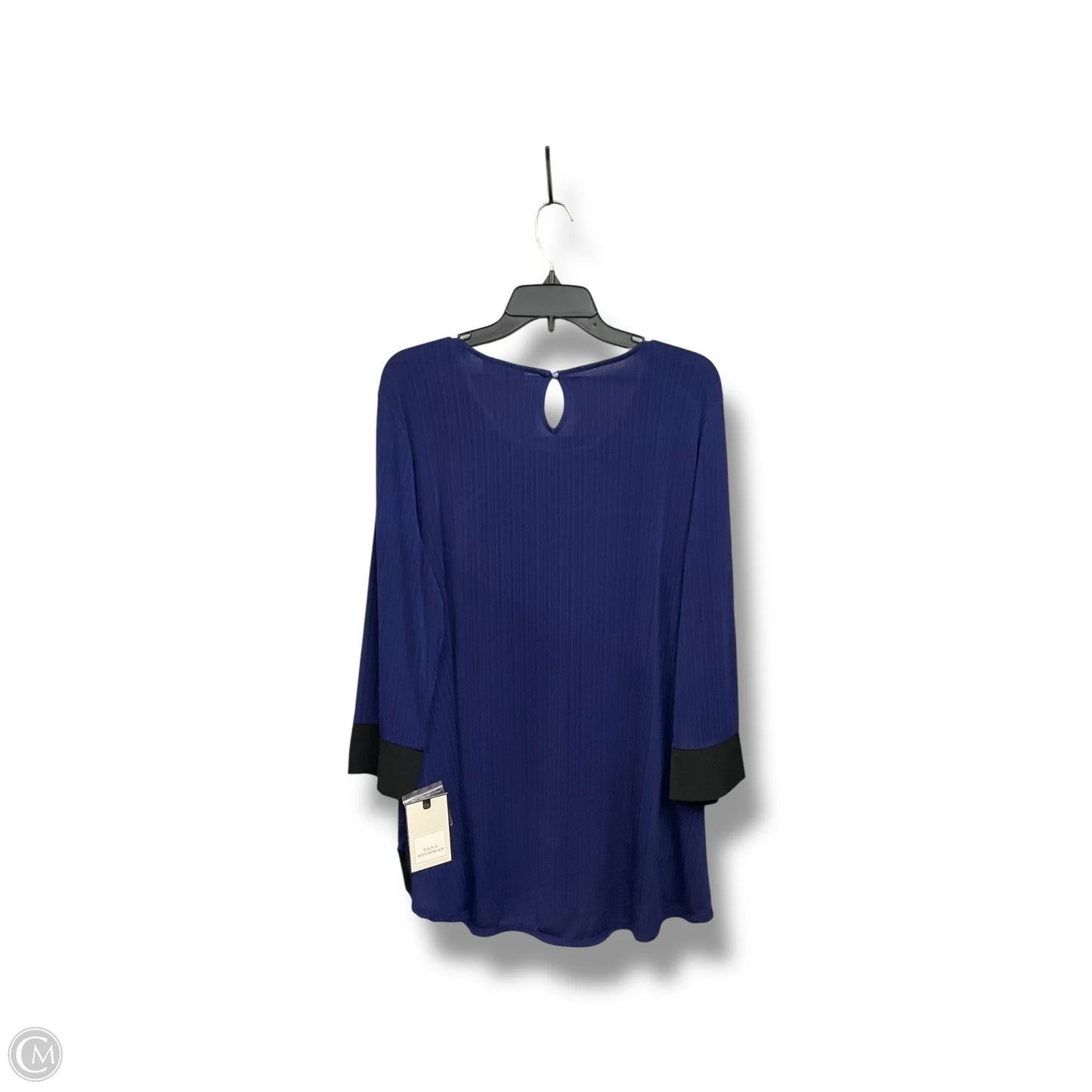 Top Long Sleeve By Dana Buchman In Navy, Size: Xl