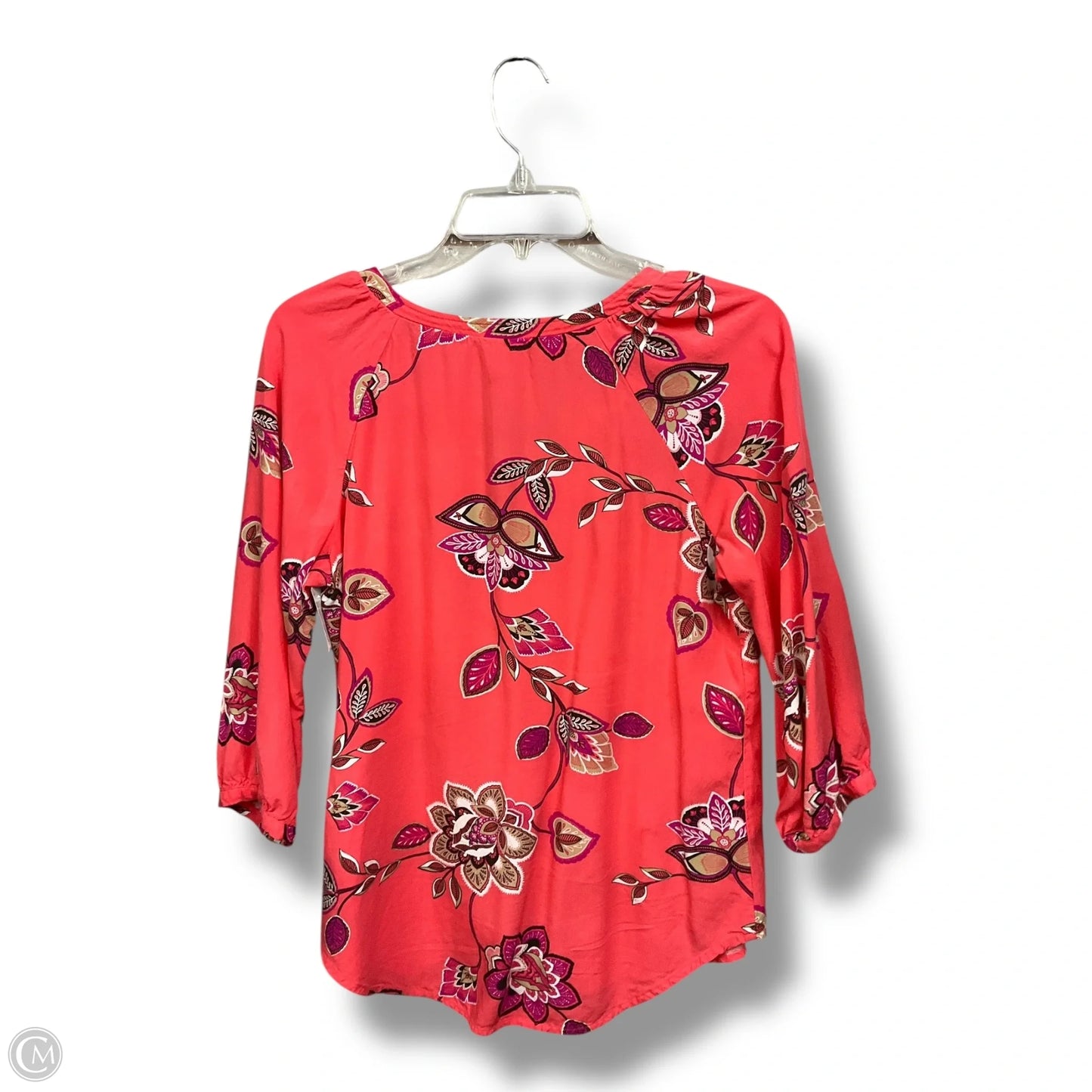 Top 3/4 Sleeve By St Johns Bay In Coral, Size: S