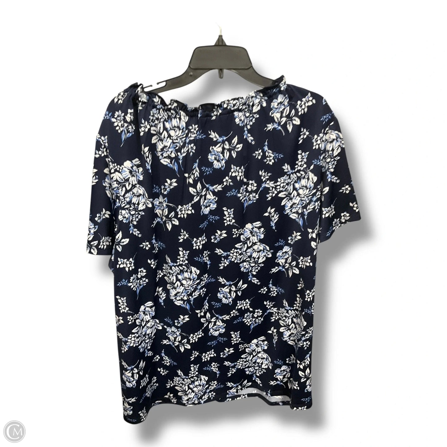 Top Short Sleeve By Croft And Barrow In Tropical Print, Size: 3x