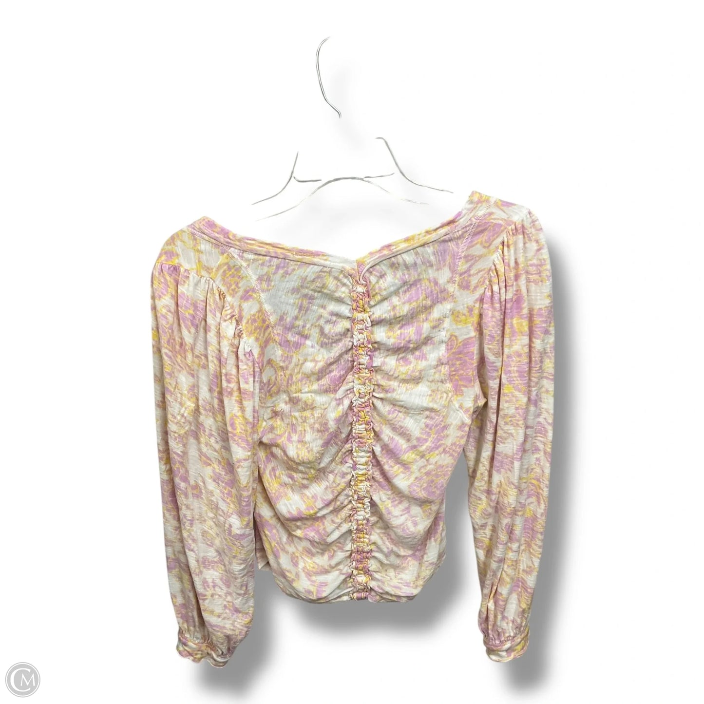 Top Long Sleeve By Free People In Floral Print, Size: S