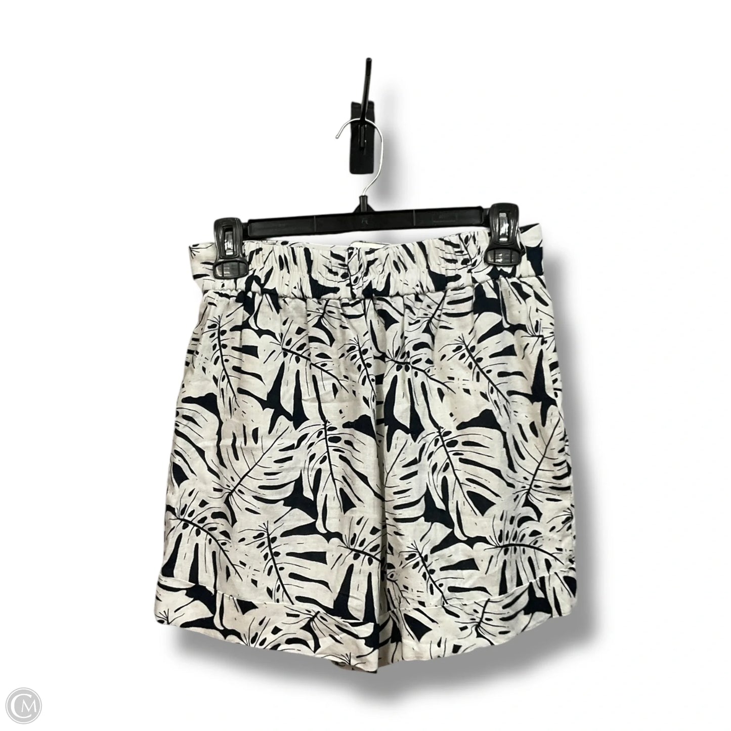 Shortalls By Clothes Mentor In Blue & White, Size: 2