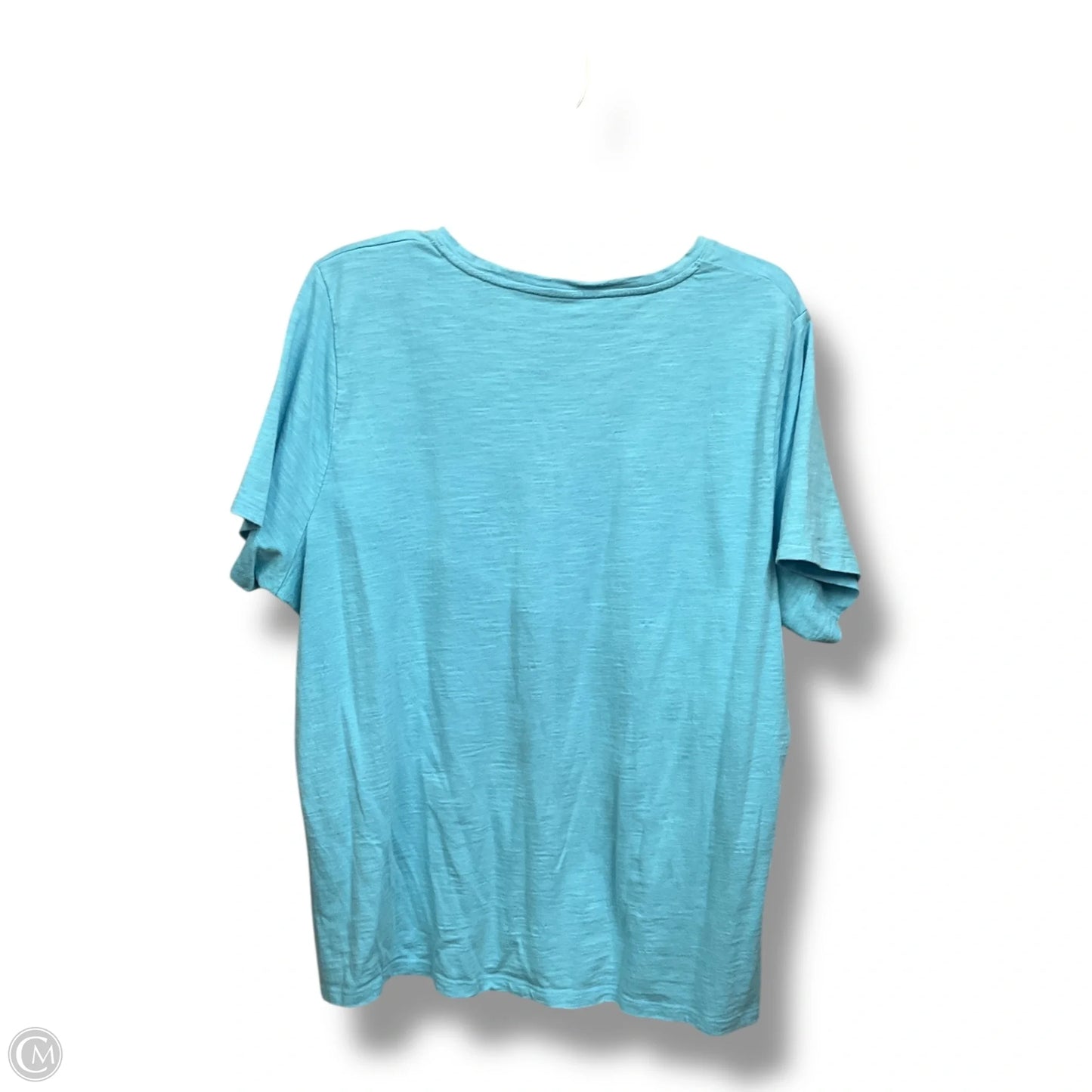 Top Short Sleeve By Talbots In Blue, Size: 2x