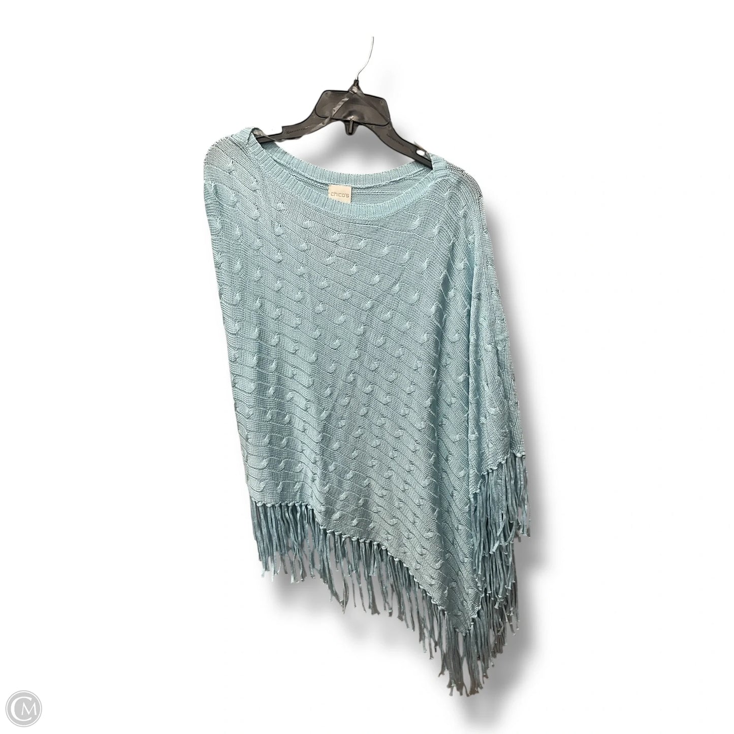 Poncho By Chicos In Aqua, Size: Osfm