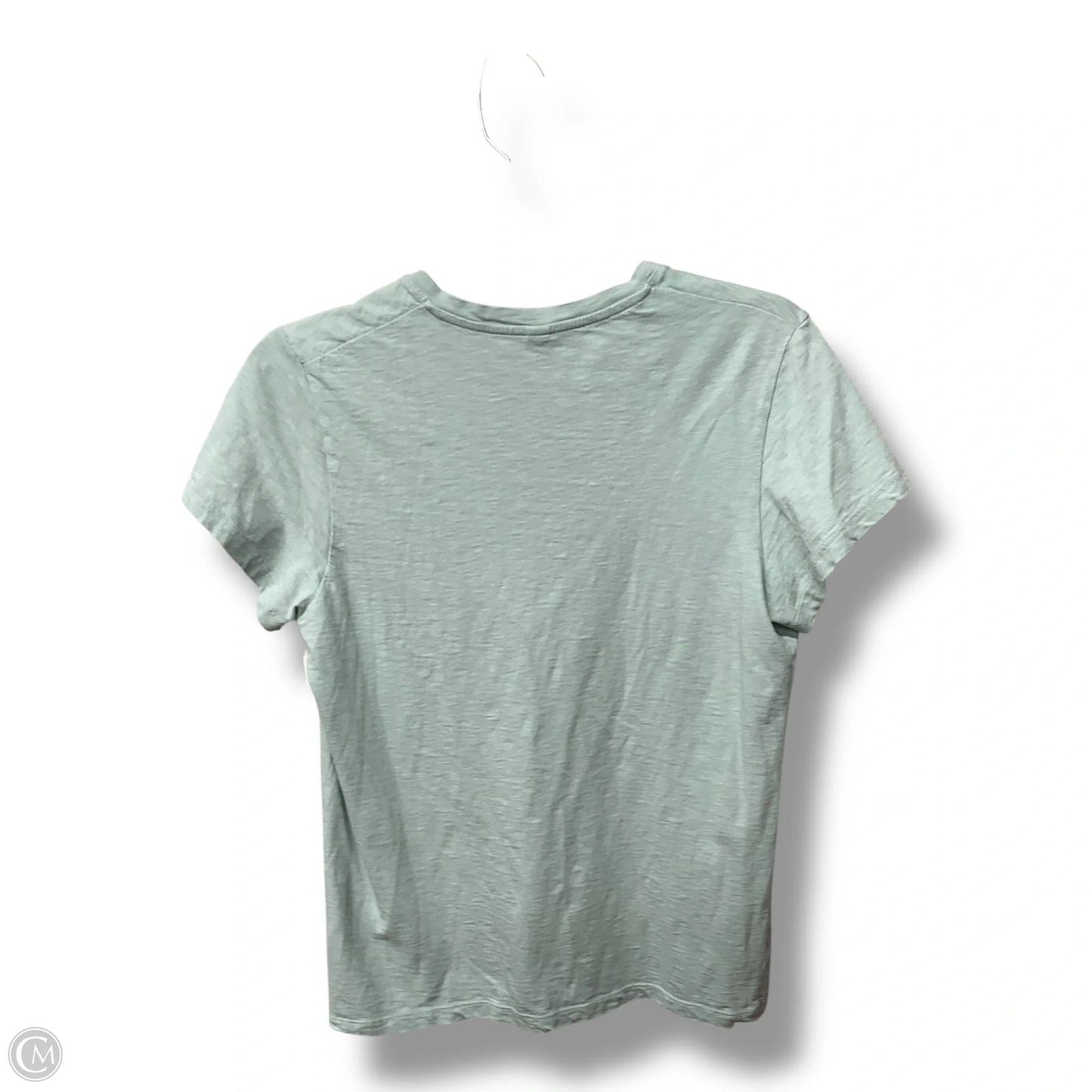 Top Short Sleeve By Uniqlo In Aqua, Size: L