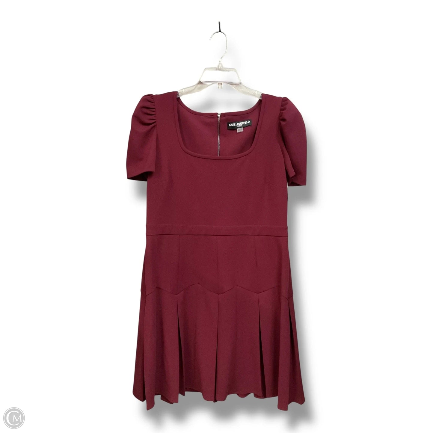Dress Designer By Karl Lagerfeld In Maroon, Size: L