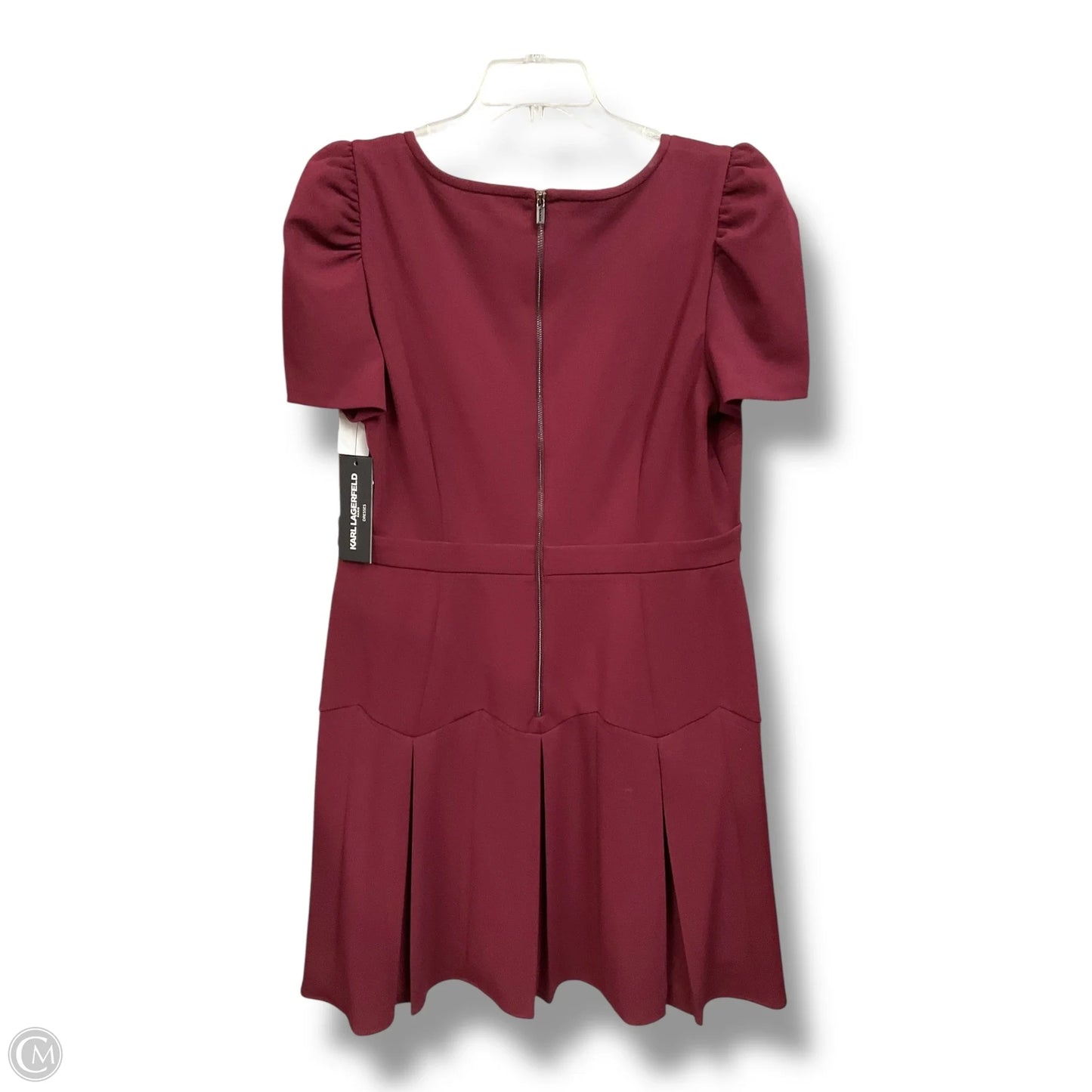 Dress Designer By Karl Lagerfeld In Maroon, Size: L