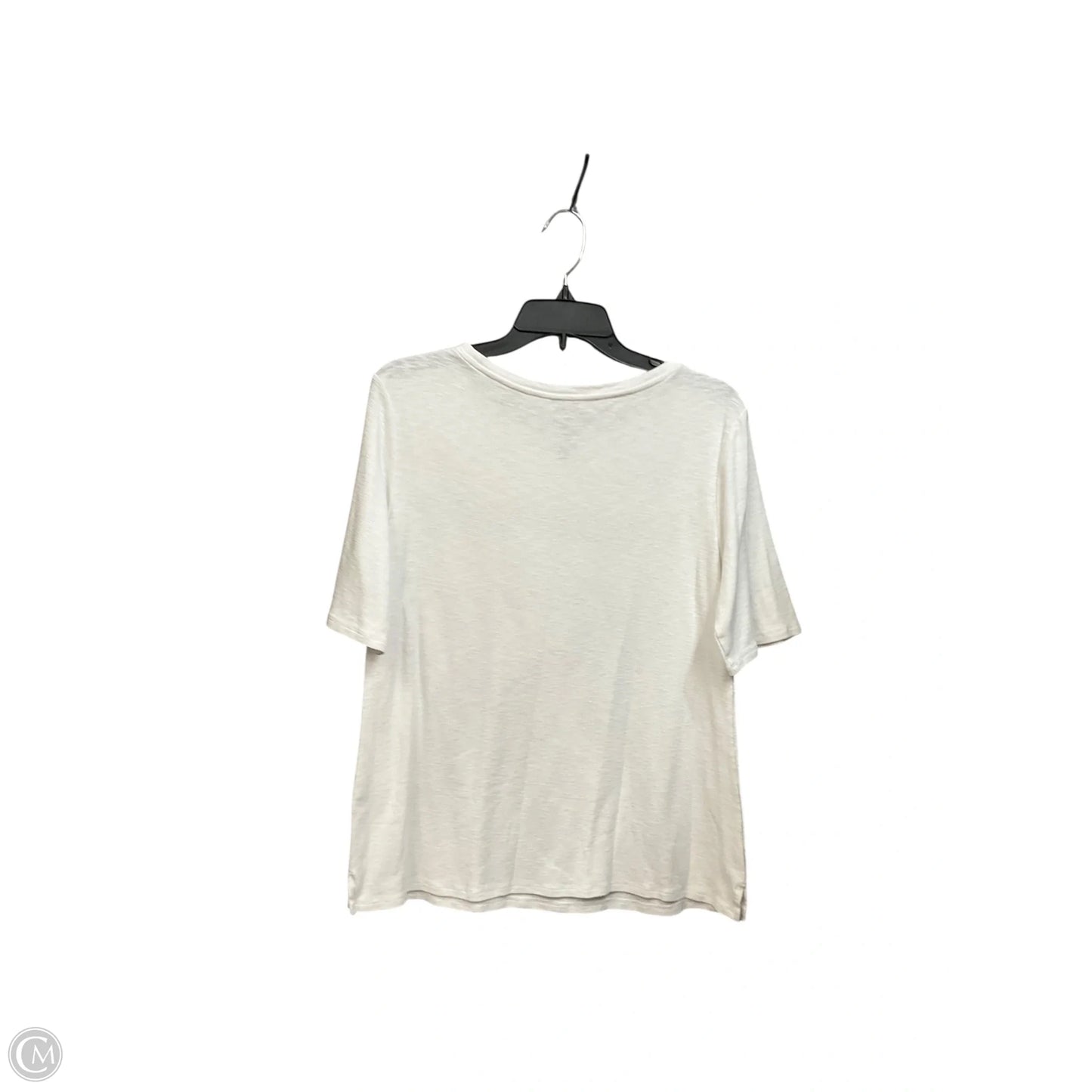 Top Short Sleeve By Croft And Barrow In White, Size: M
