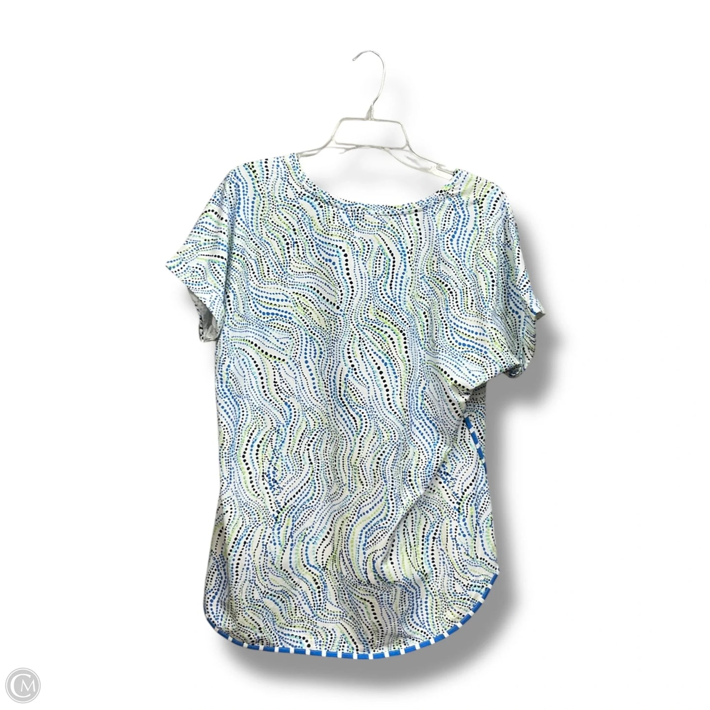 Top Short Sleeve By Chicos In Multi-colored, Size: L