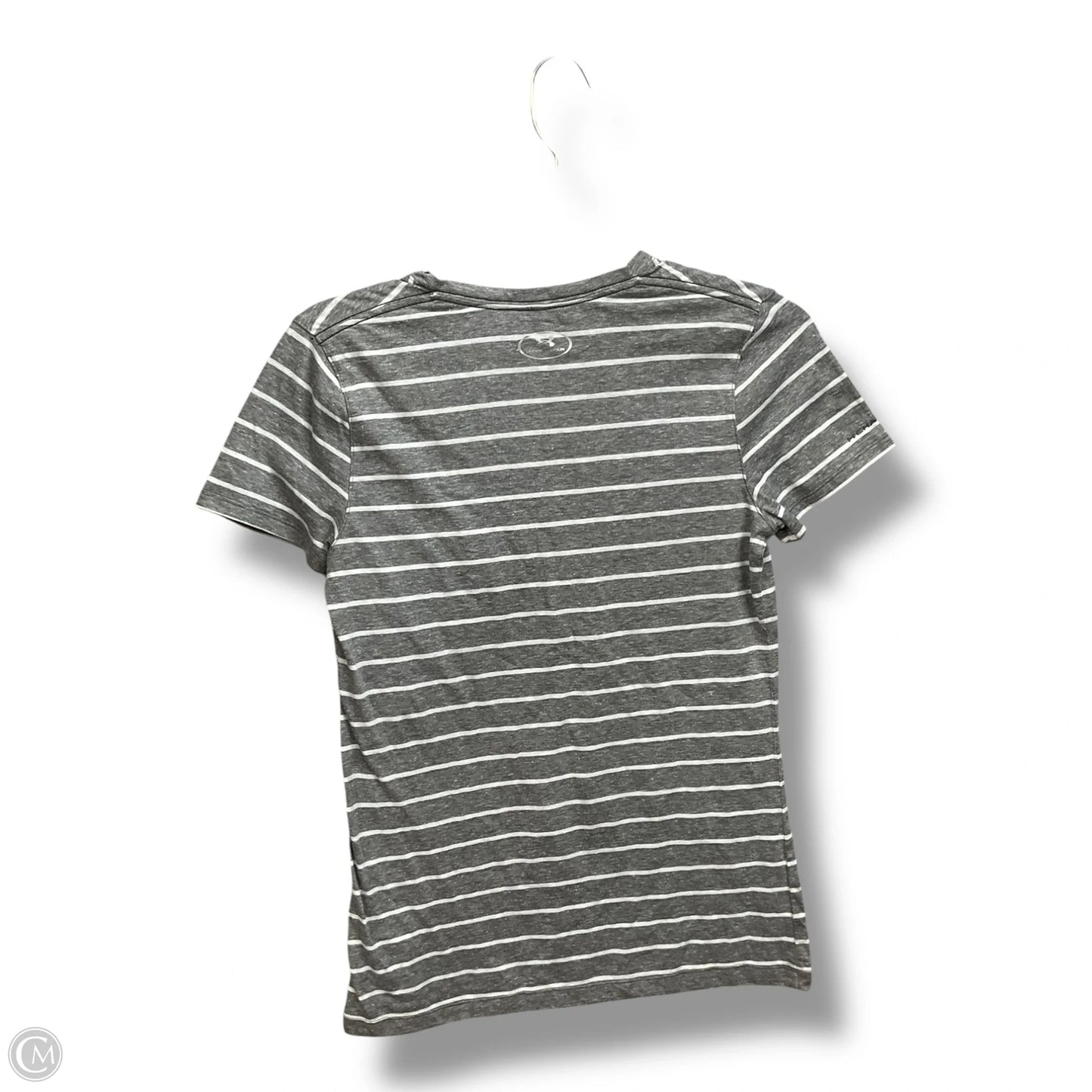 Athletic Top Short Sleeve By Under Armour In Striped Pattern, Size: S