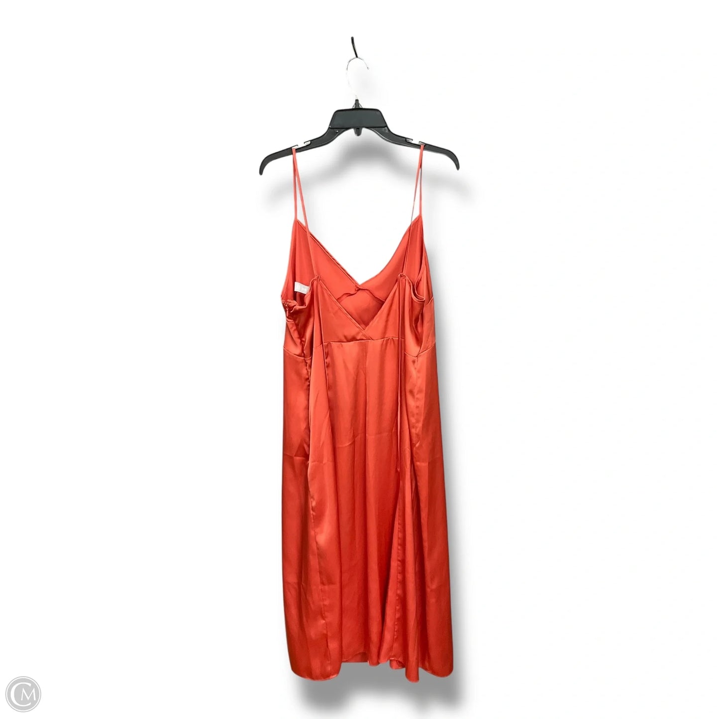 Dress Casual Midi By H&m In Coral, Size: L