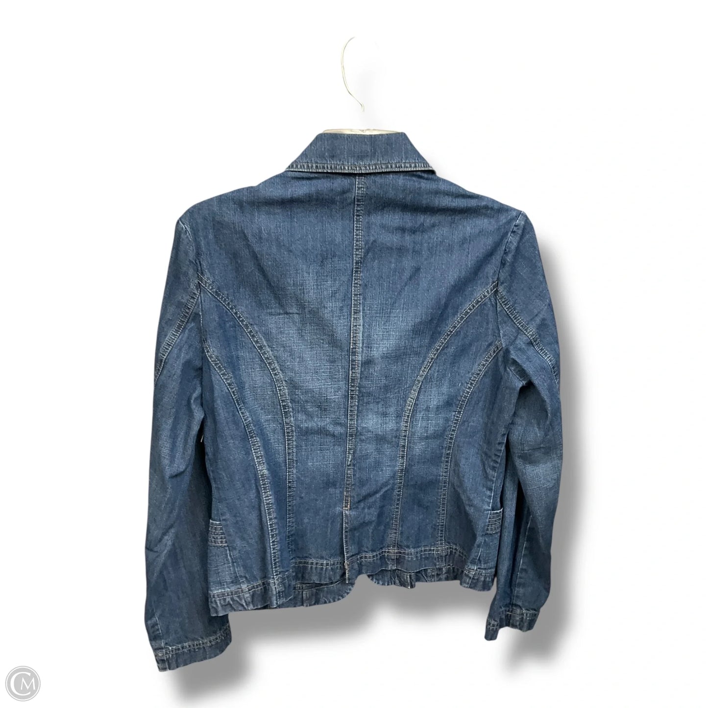 Jacket Denim By Massini In Blue Denim, Size: M