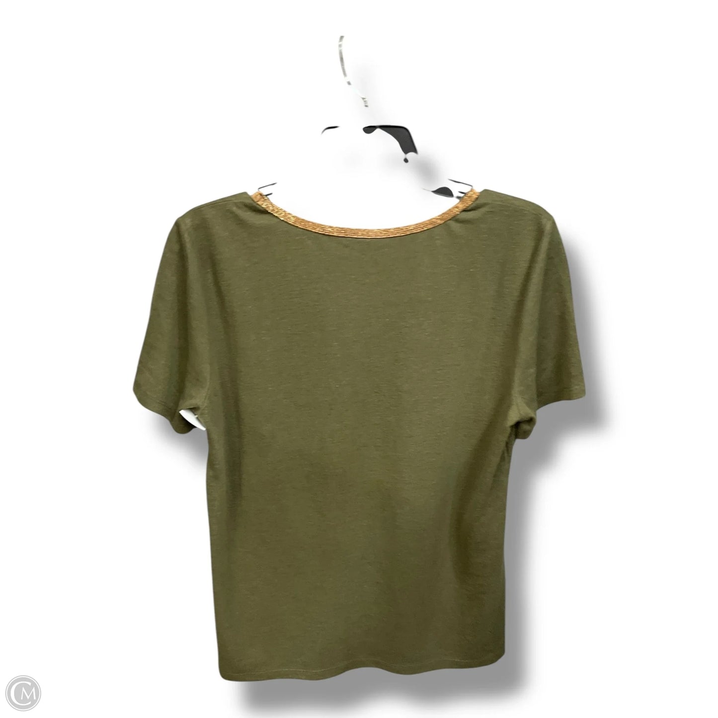 Top Short Sleeve By Talbots In Green, Size: M