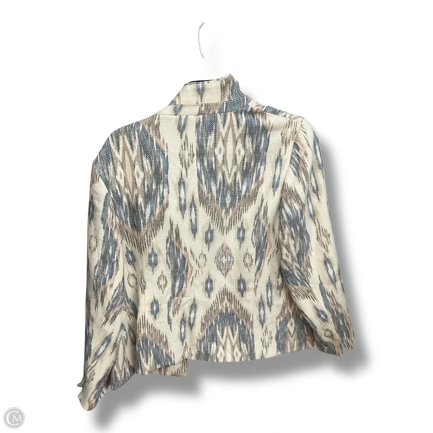 Blazer By Chicos In Snakeskin Print, Size: L