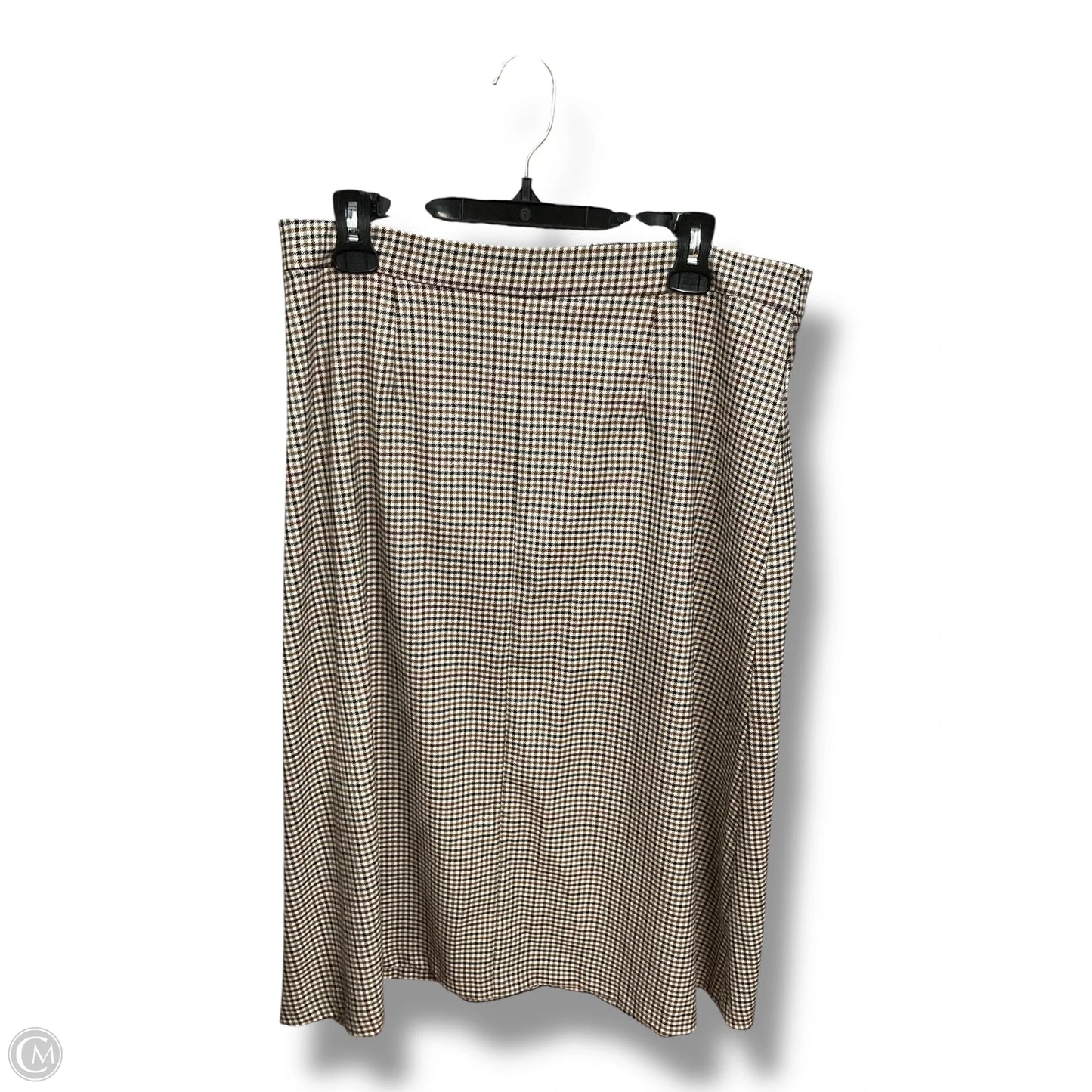 Skirt Midi By Halogen In Plaid Pattern, Size: L