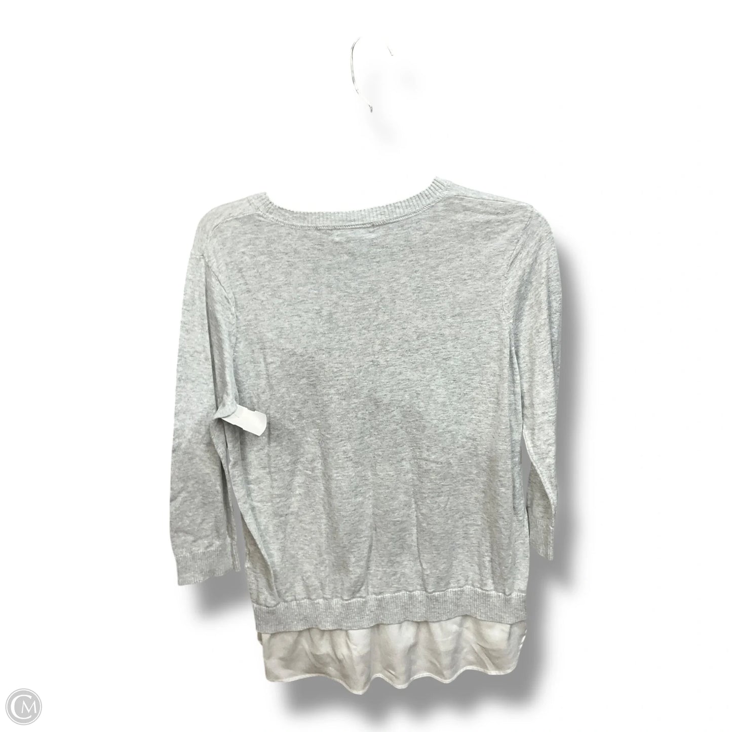 Top 3/4 Sleeve By Calvin Klein In Grey, Size: M