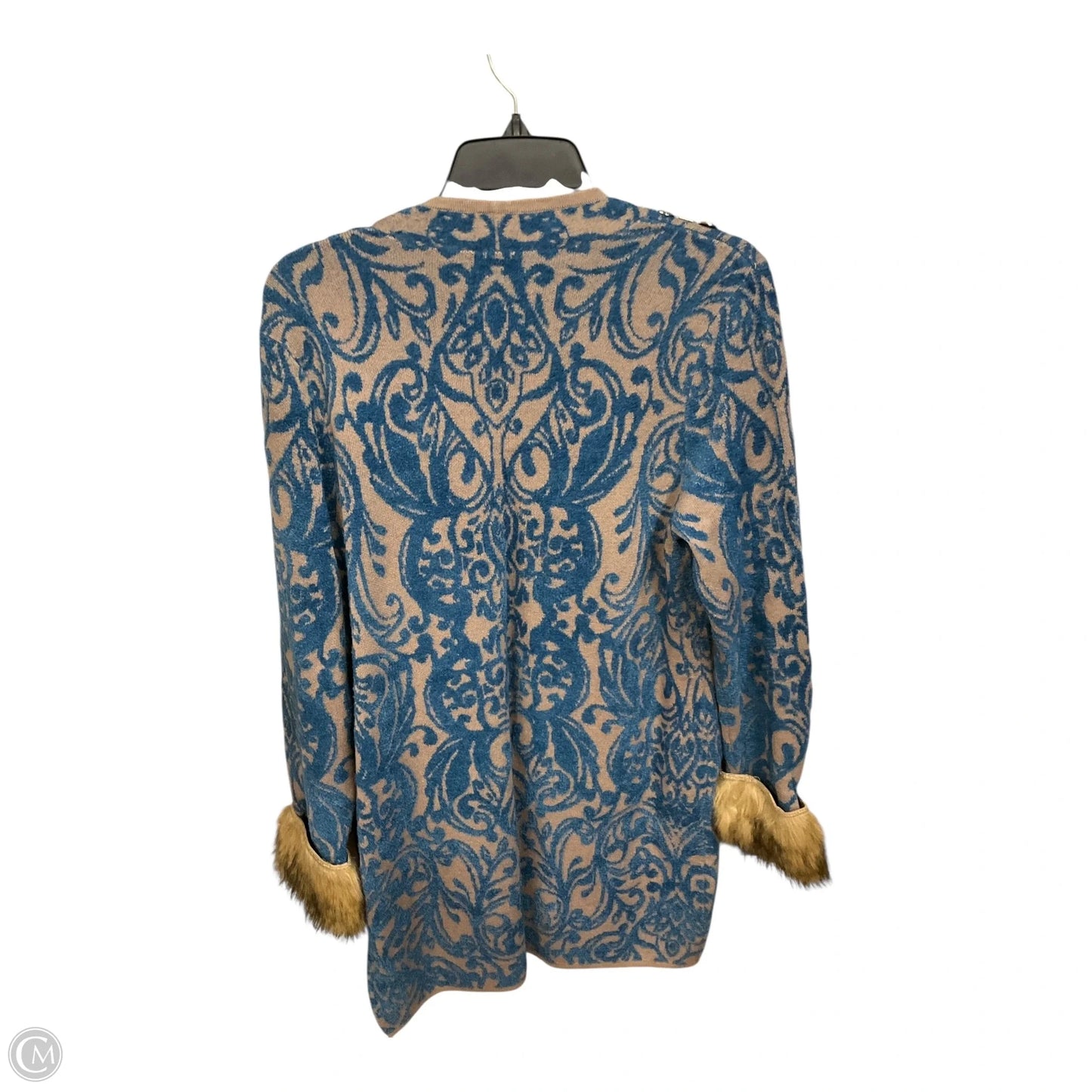 Cardigan By Chicos In Blue & Brown, Size: Lp