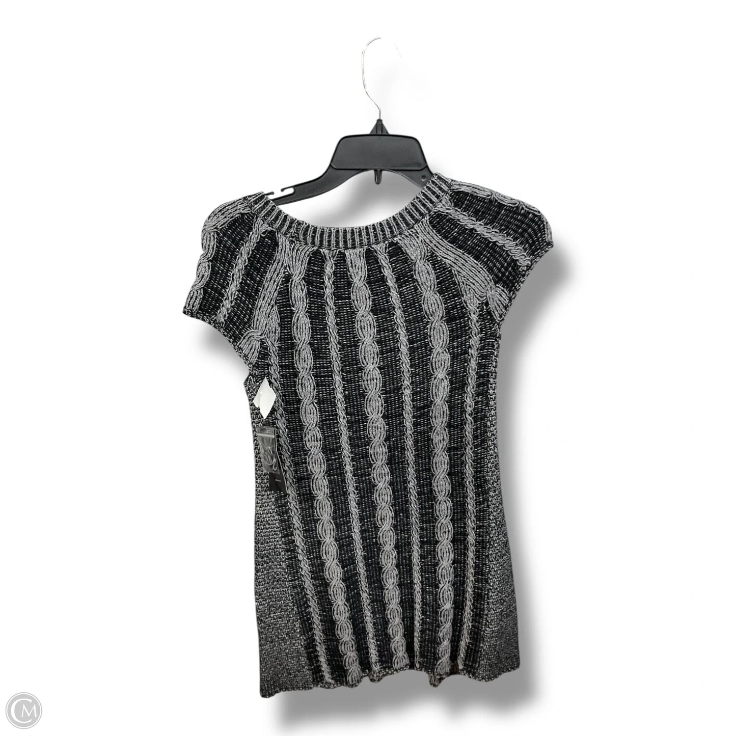 Dress Sweater By Style And Company In Black & Grey, Size: Sp