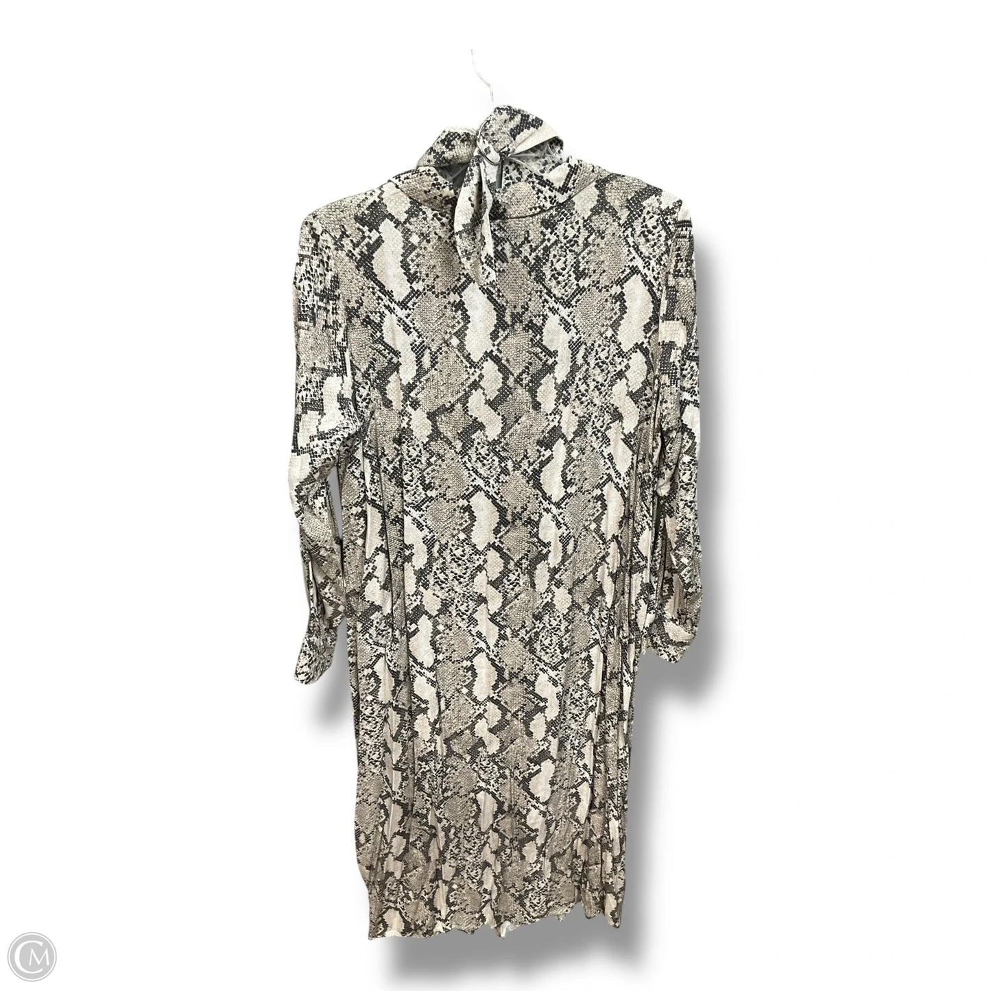Dress Casual Midi By H&m In Snakeskin Print, Size: M
