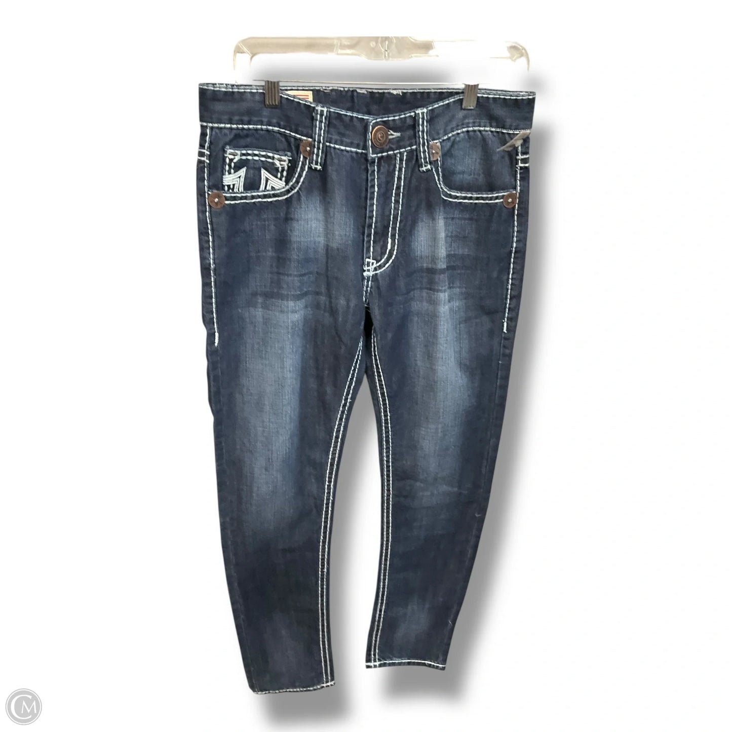Jeans Straight By True Religion In Blue Denim, Size: 12