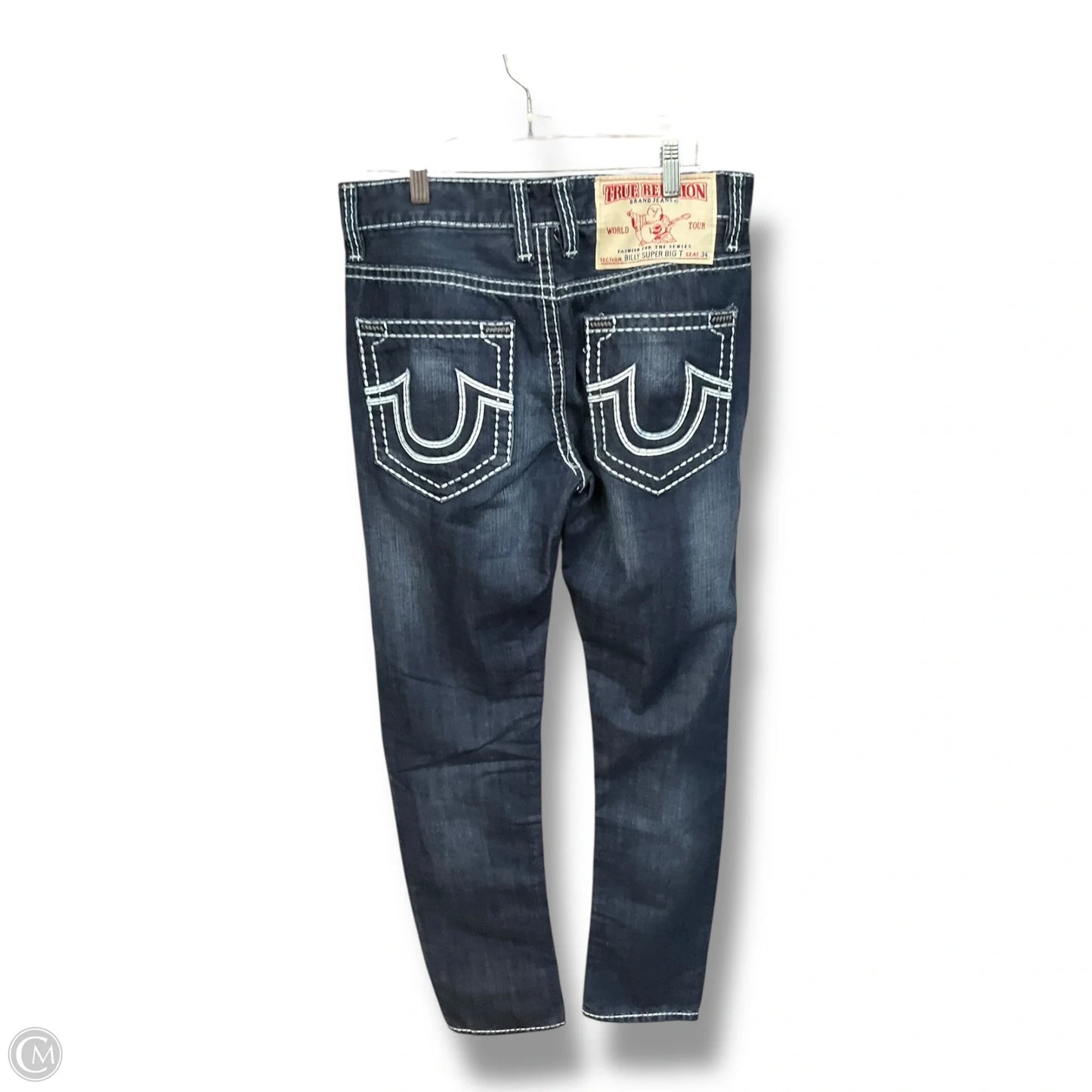 Jeans Straight By True Religion In Blue Denim, Size: 12