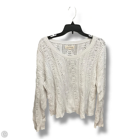 Sweater By Lucky Brand In White, Size: Xl
