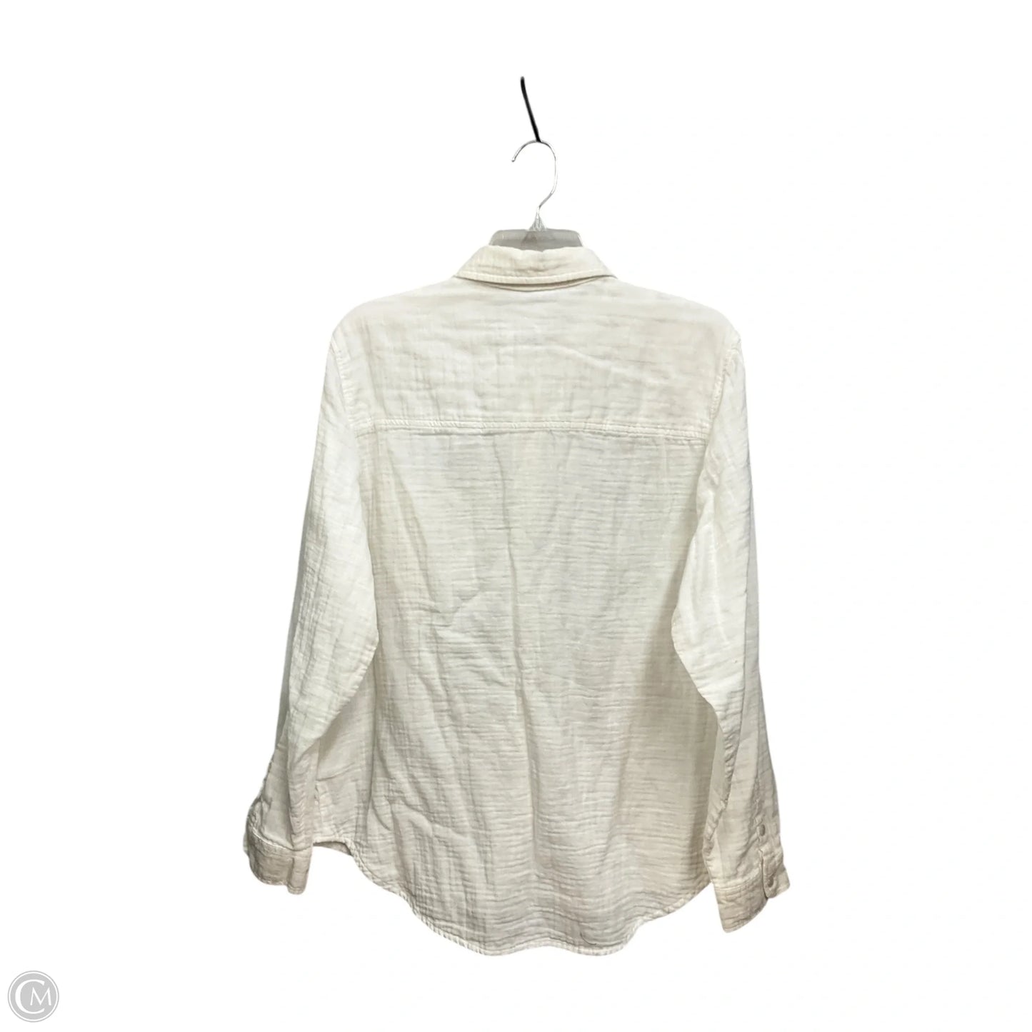 Blouse Long Sleeve By Universal Thread In White, Size: L