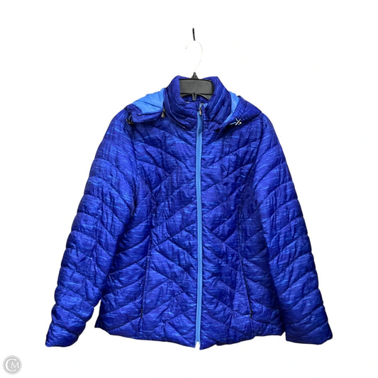 Coat Puffer & Quilted By Tek Gear In Blue, Size: Xl