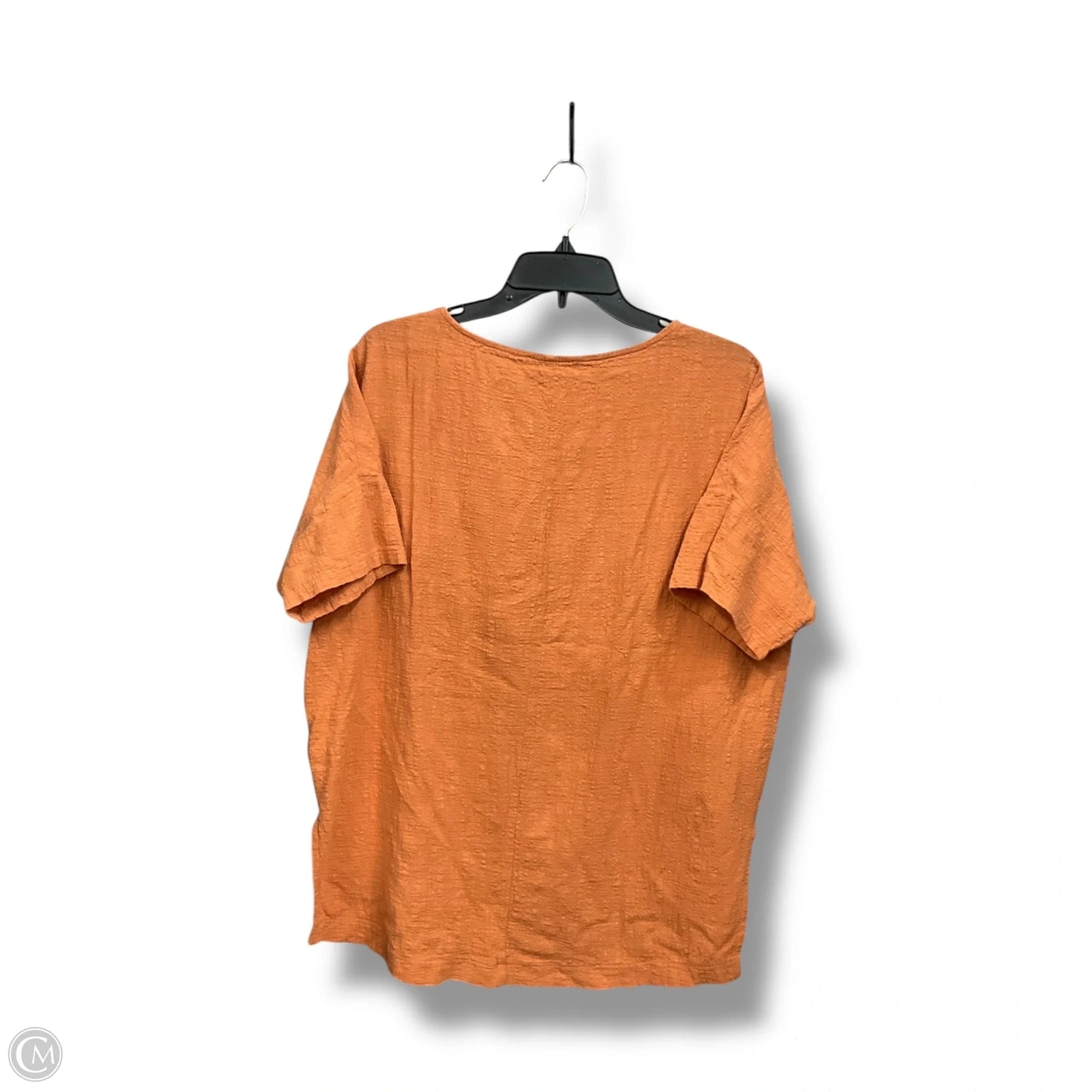 Top Short Sleeve Basic By Zenana In Orange, Size: M