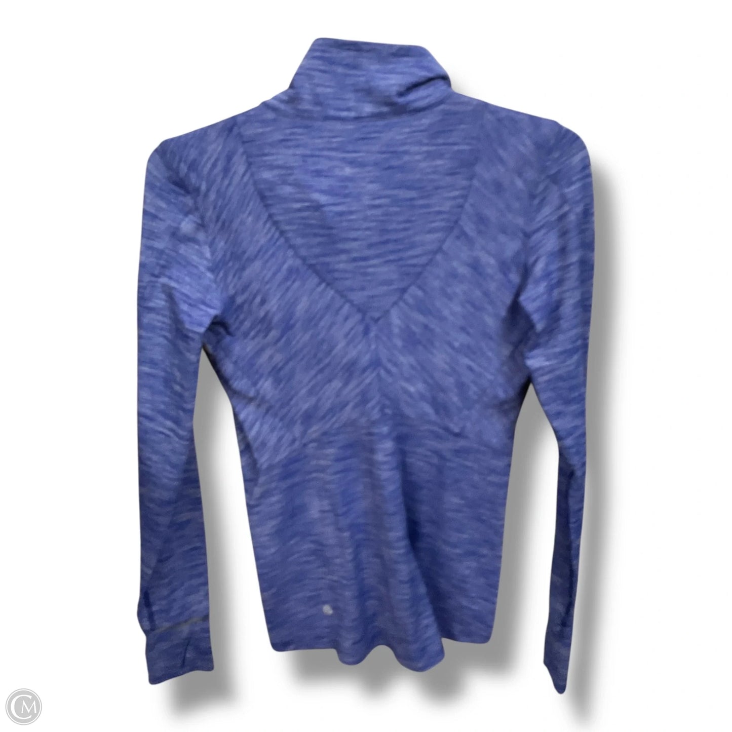 Athletic Top Long Sleeve Collar By Lululemon In Blue, Size: S