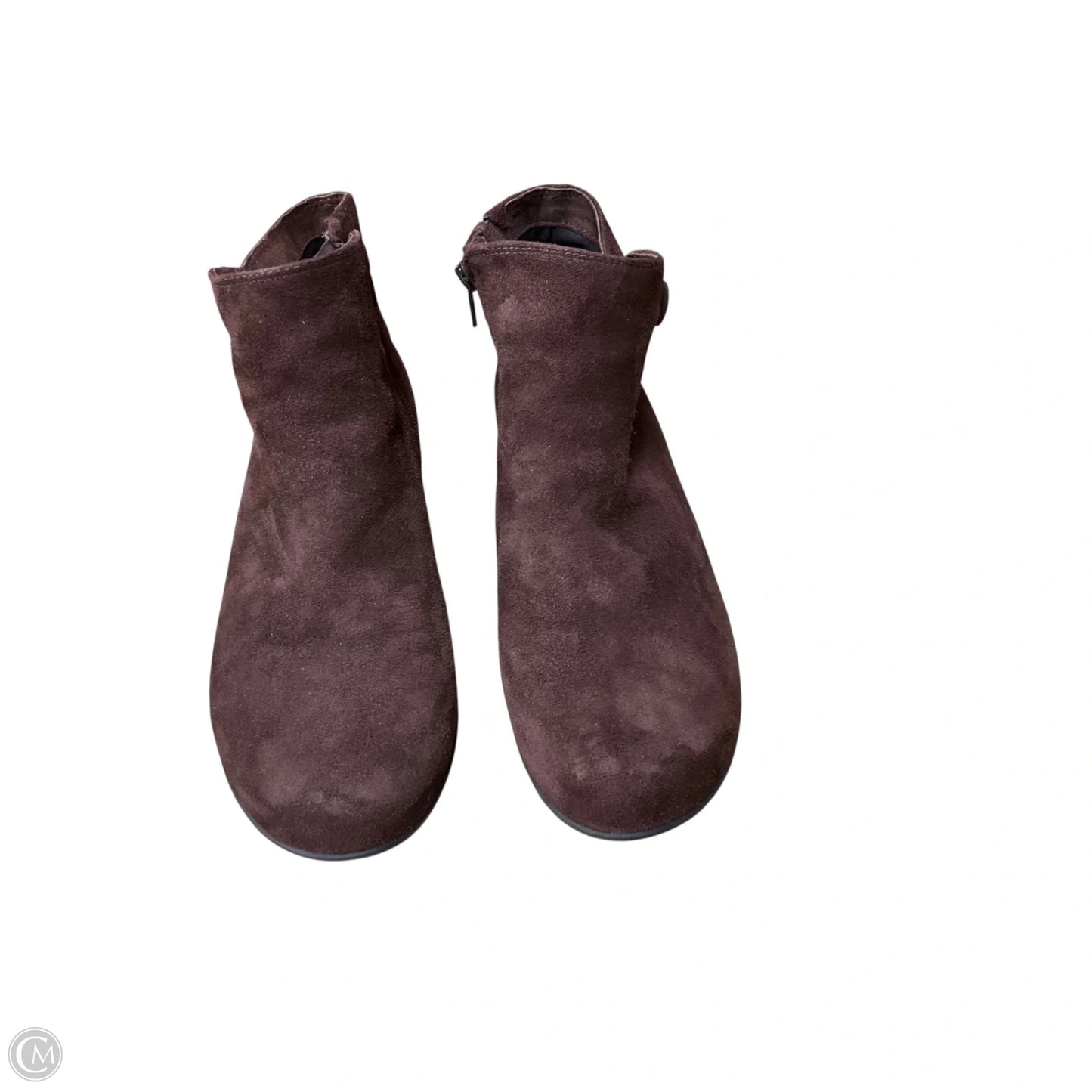 Boots Ankle Heels By Clothes Mentor In Brown, Size: 8.5