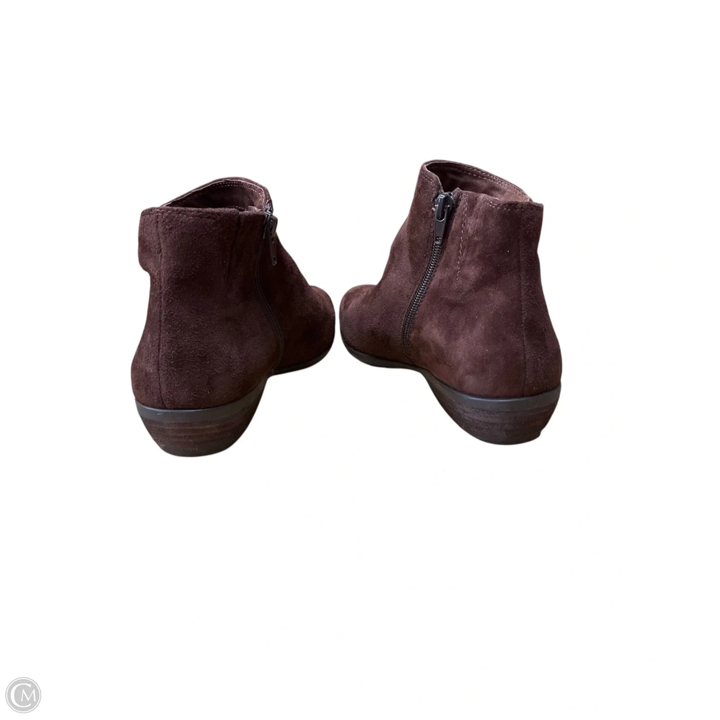 Boots Ankle Heels By Clothes Mentor In Brown, Size: 8.5