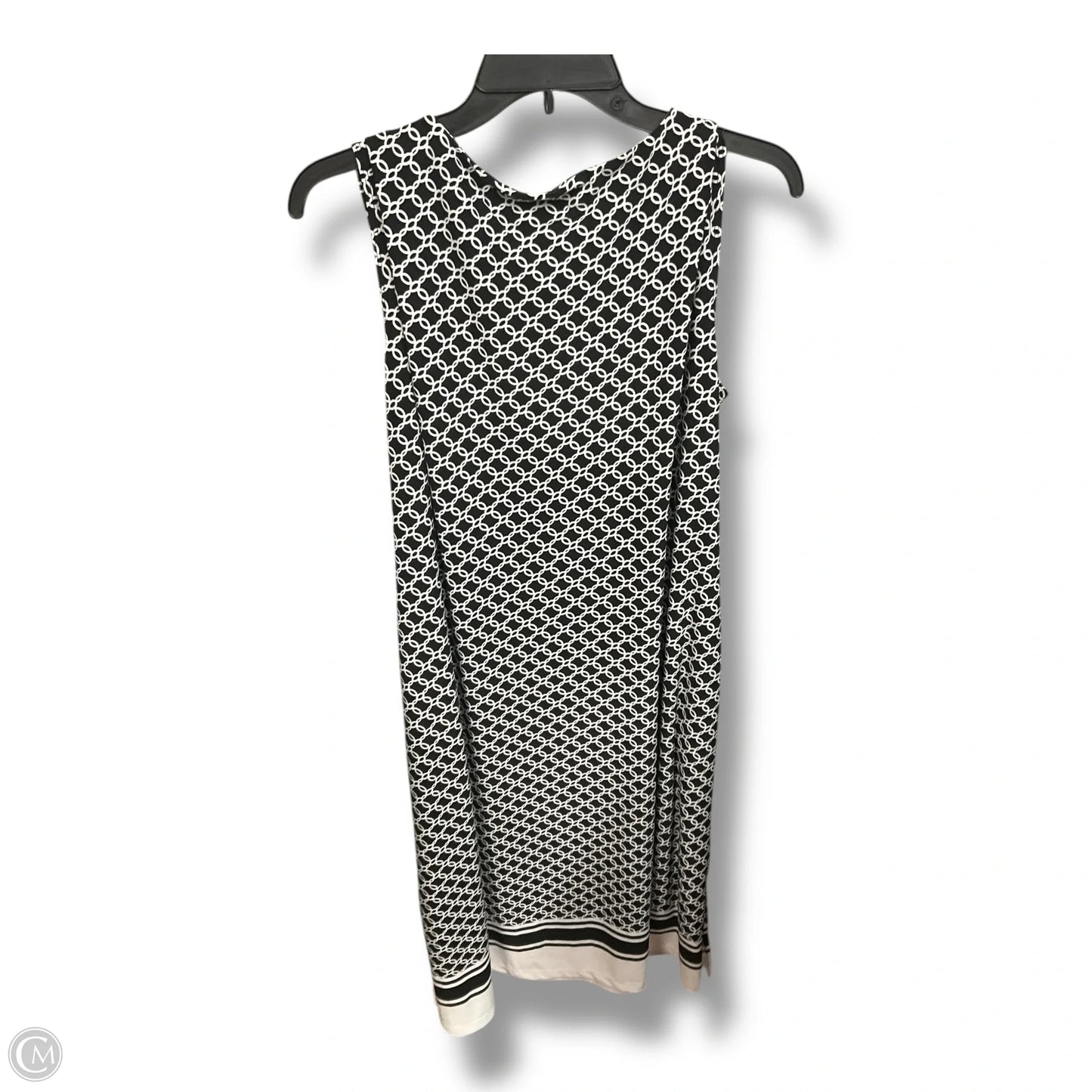 Dress Casual Midi By Chicos In Black & White, Size: L