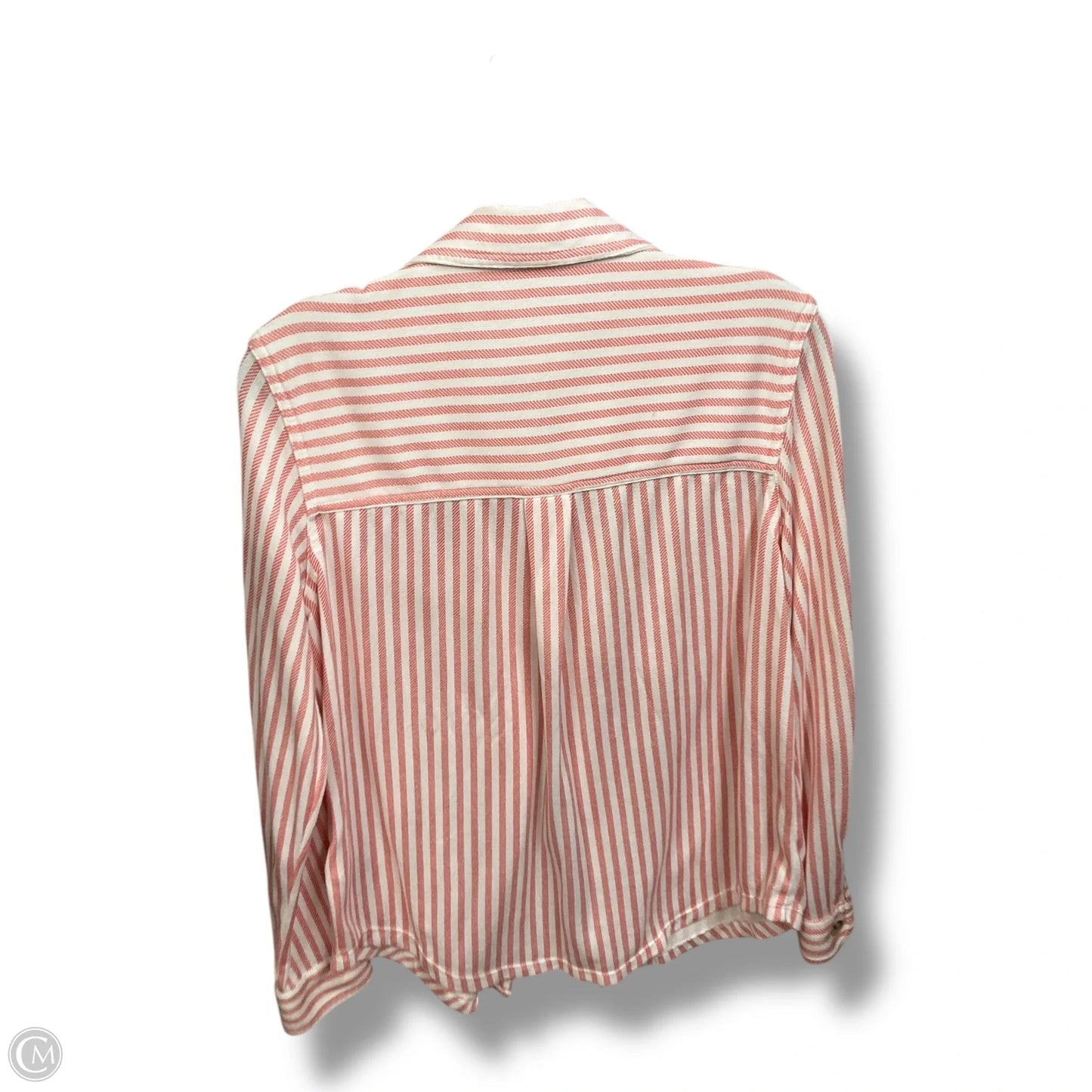 Blouse Long Sleeve By C And C In Striped Pattern, Size: M