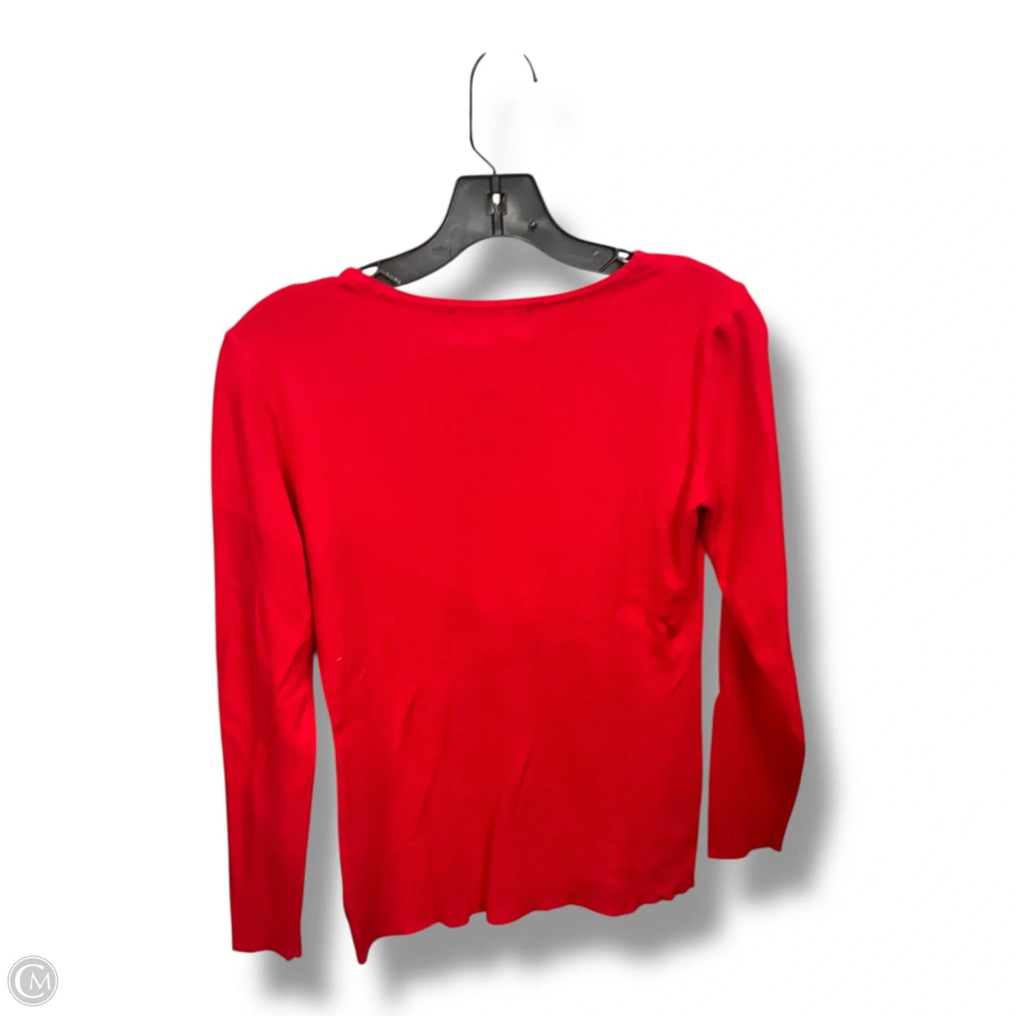 Top Long Sleeve By Clothes Mentor In Red & Silver, Size: S