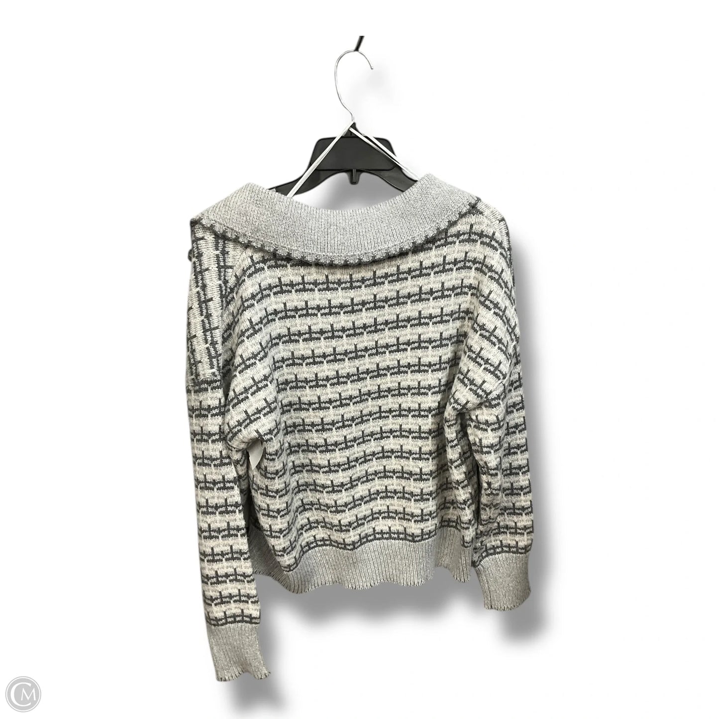 Sweater By Clothes Mentor In Grey, Size: L