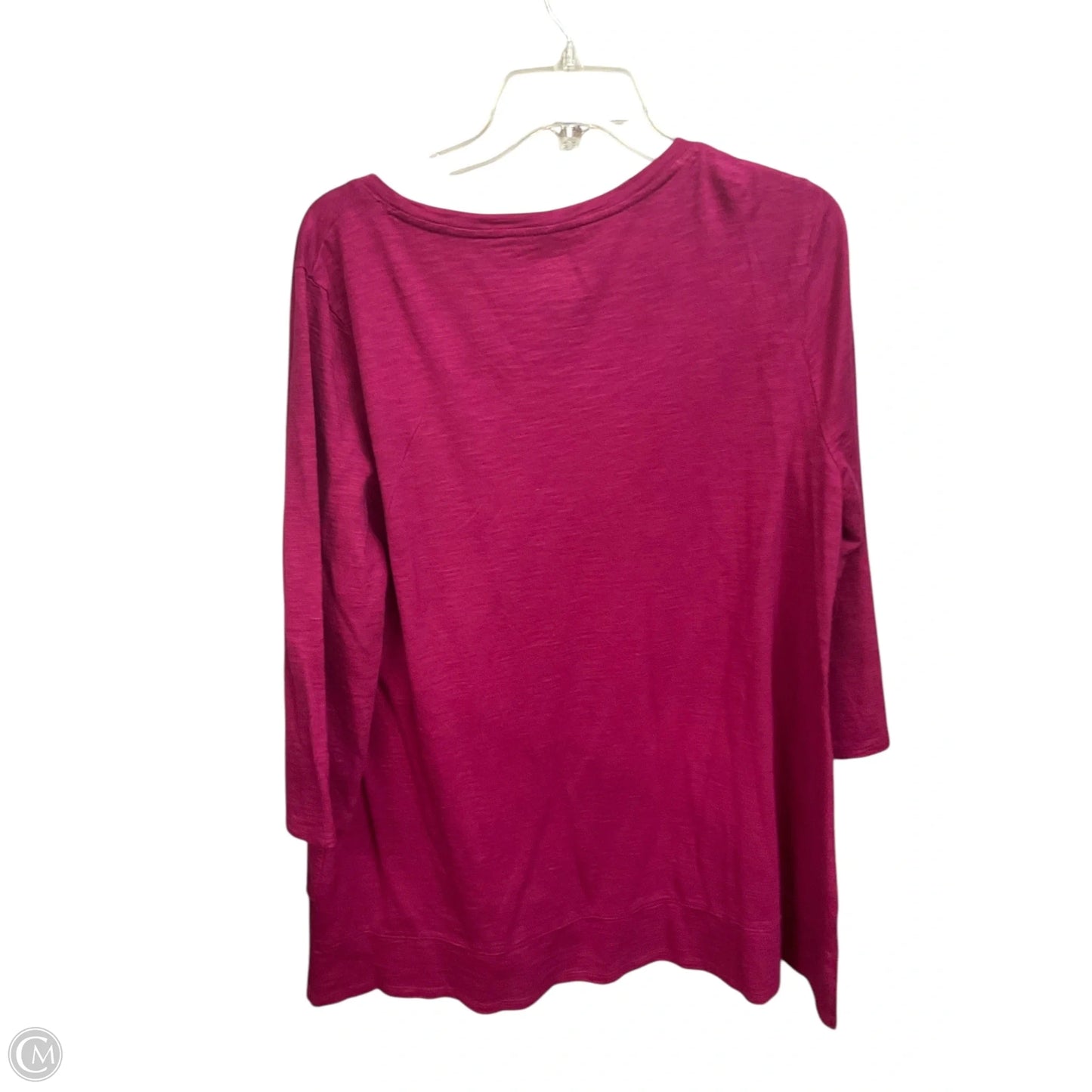 Top 3/4 Sleeve Basic By Chicos In Pink, Size: Xl