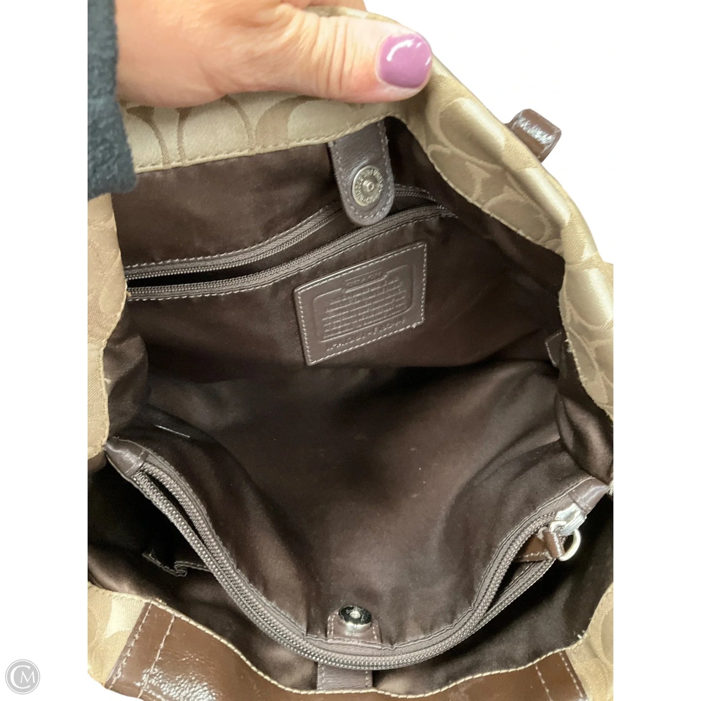 Handbag Designer By Coach, Size: Large