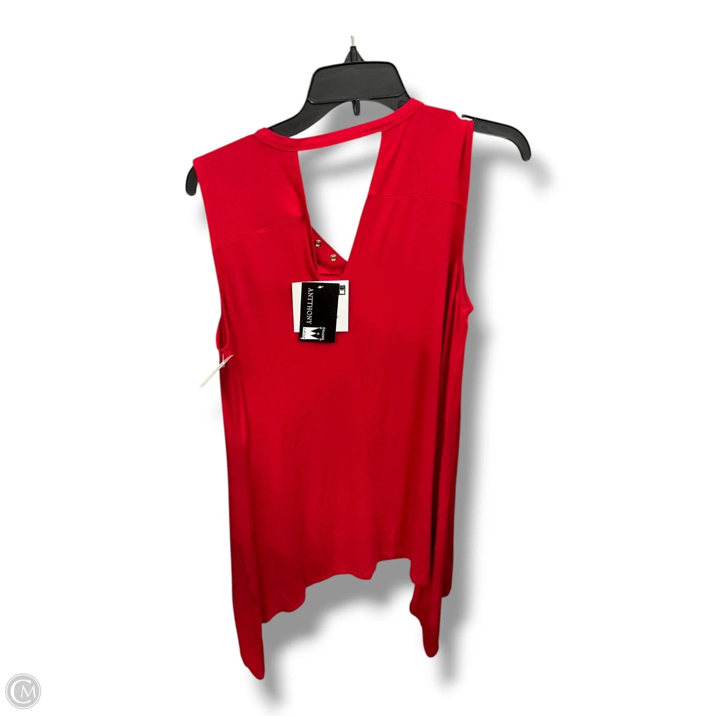 Top Sleeveless By Antthony In Red, Size: M