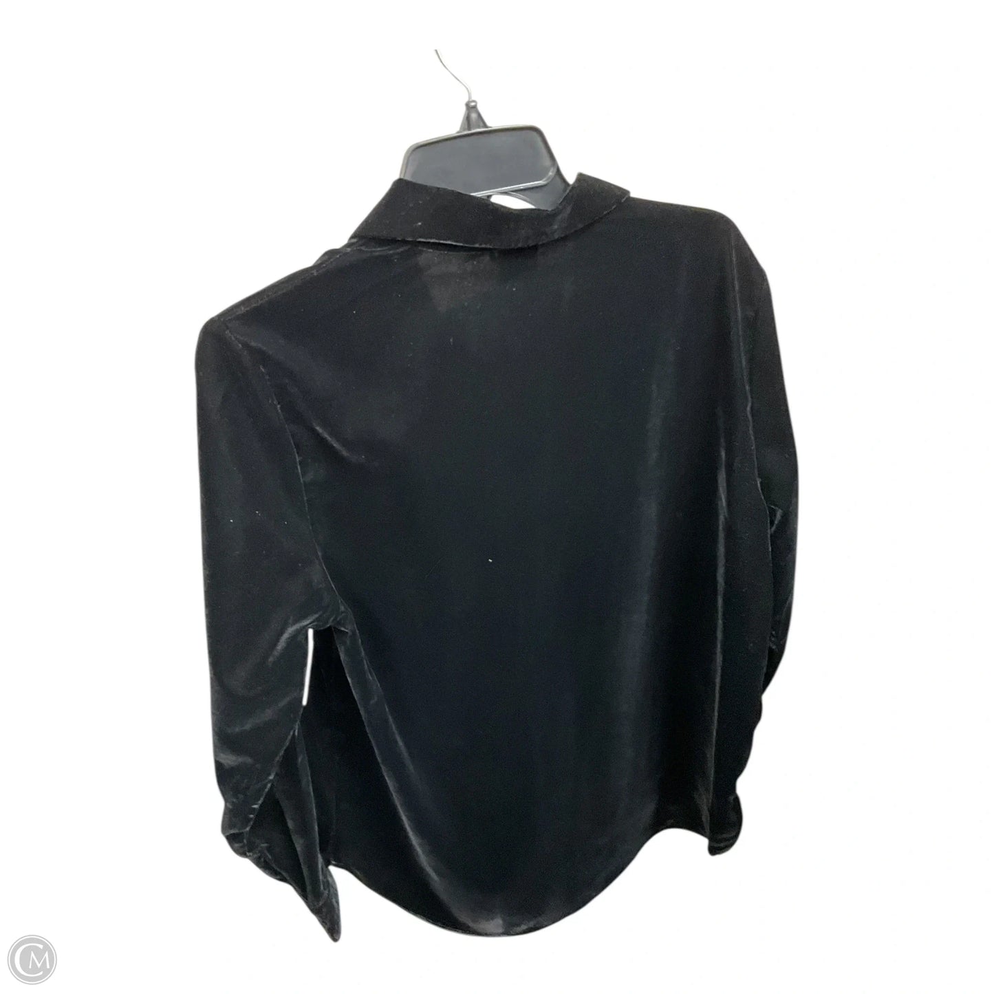 Blouse Long Sleeve By Gap In Black, Size: M