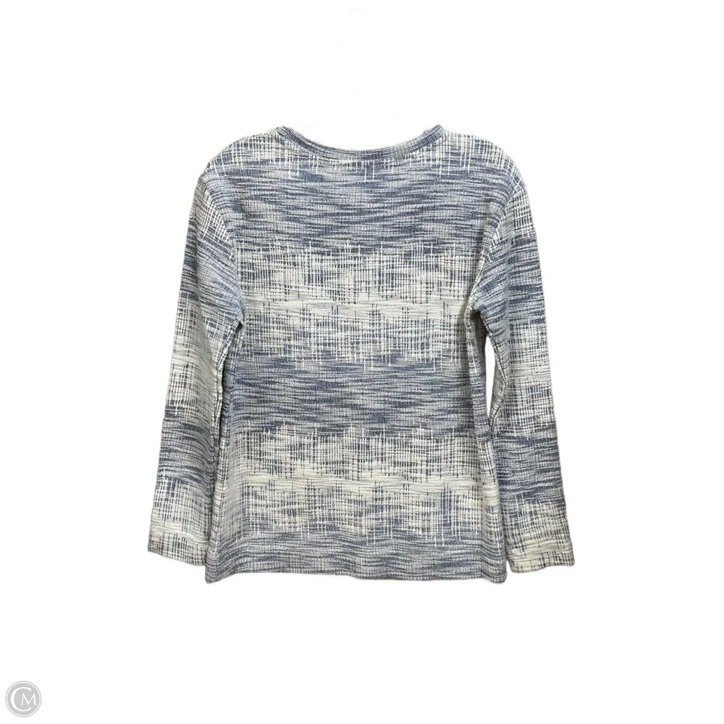 Top Long Sleeve By Jane And Delancey In Blue & White, Size: S