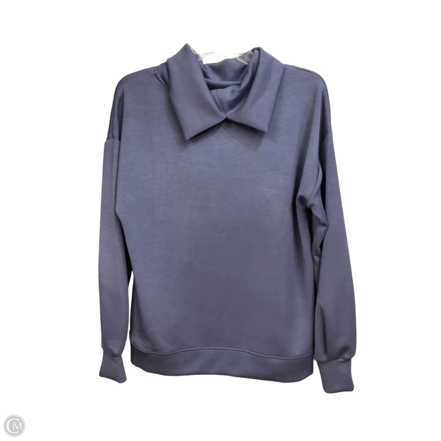 Athletic Top Long Sleeve Collar By Zero Xposure In Blue, Size: S