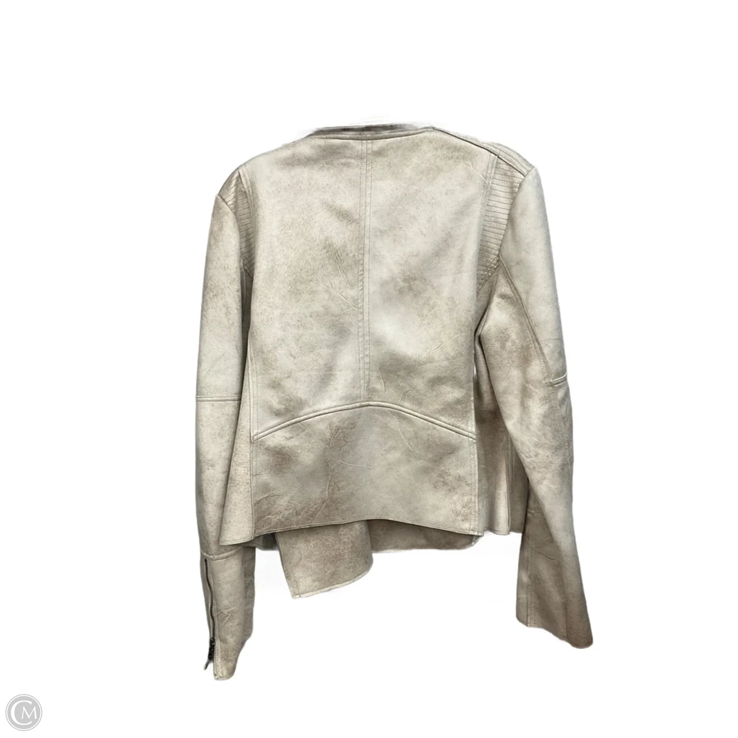 Jacket Moto By Evereve In Beige, Size: Xl
