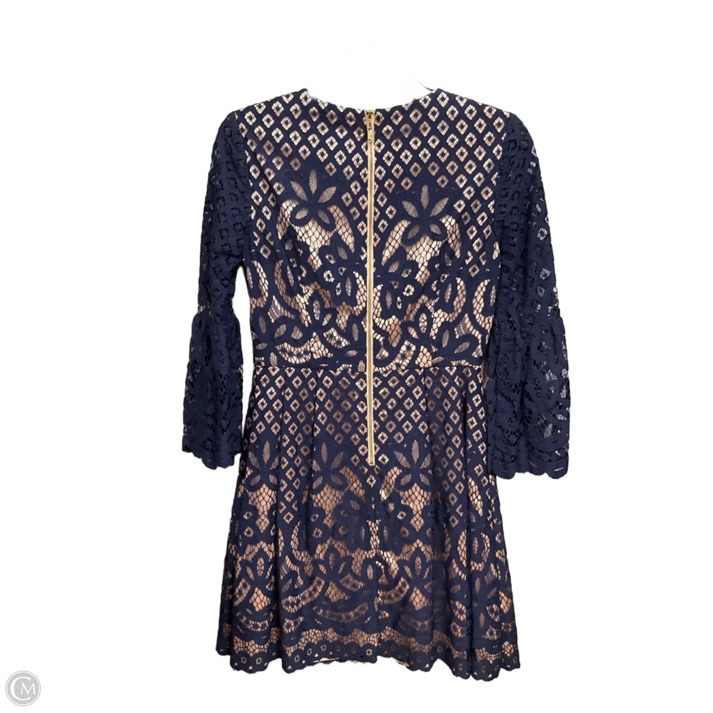 Dress Casual Midi By Eliza J In Blue & Cream, Size: Xs