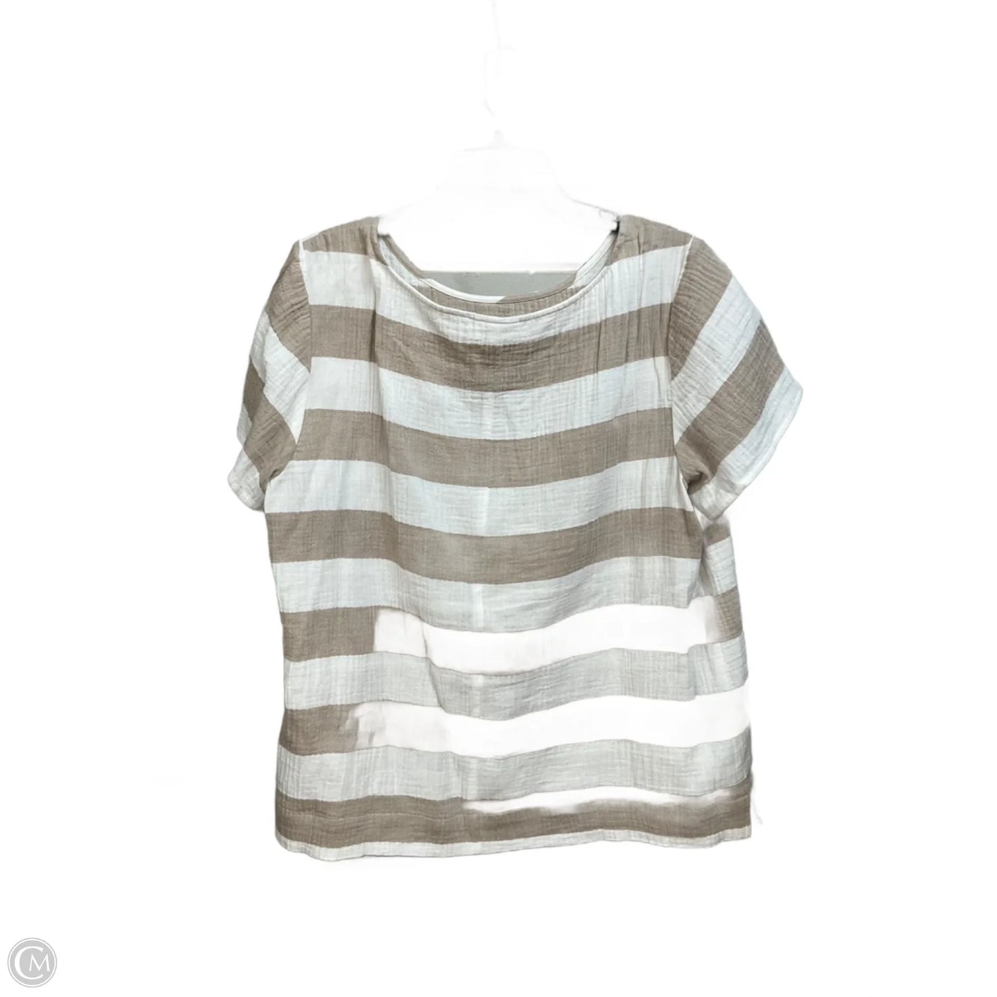 Top Short Sleeve By J. Jill In Striped Pattern, Size: Xl