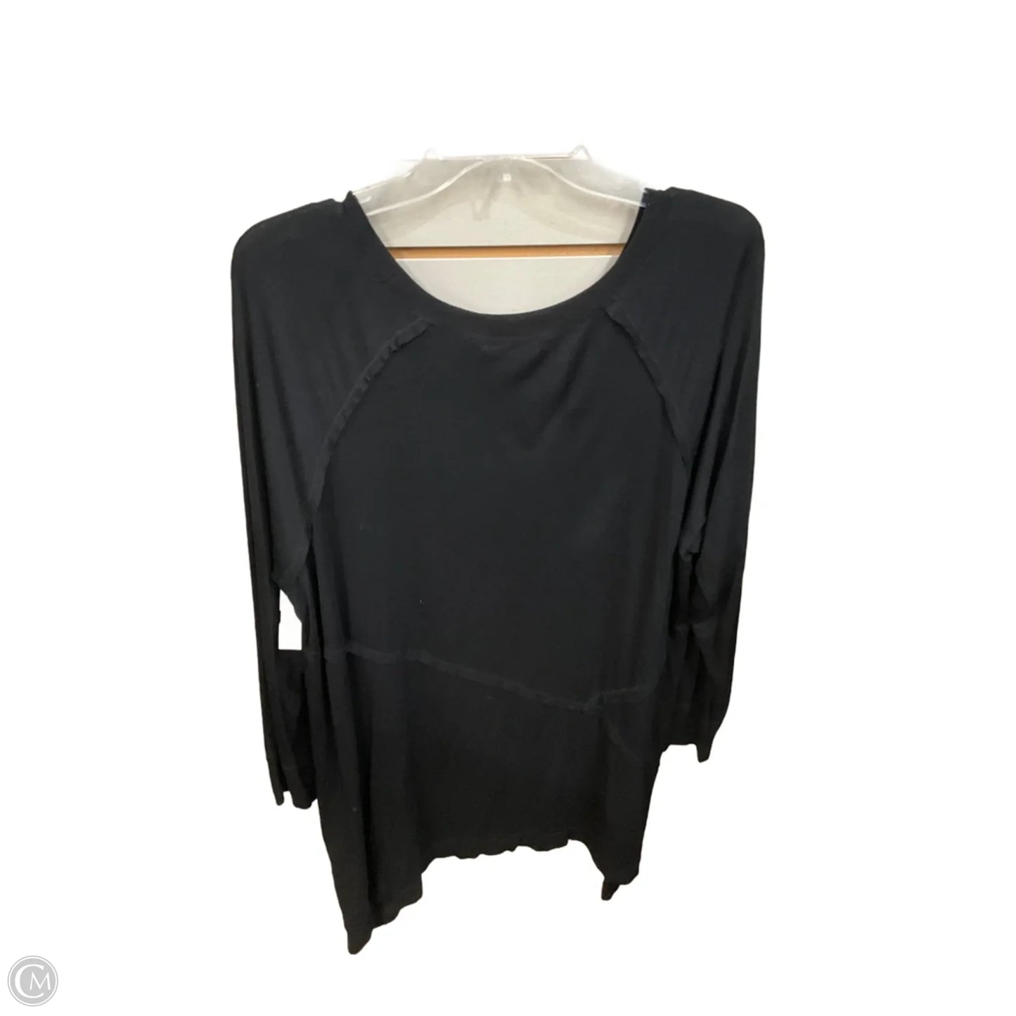 Tunic Long Sleeve By Cable And Gauge In Black, Size: 2x